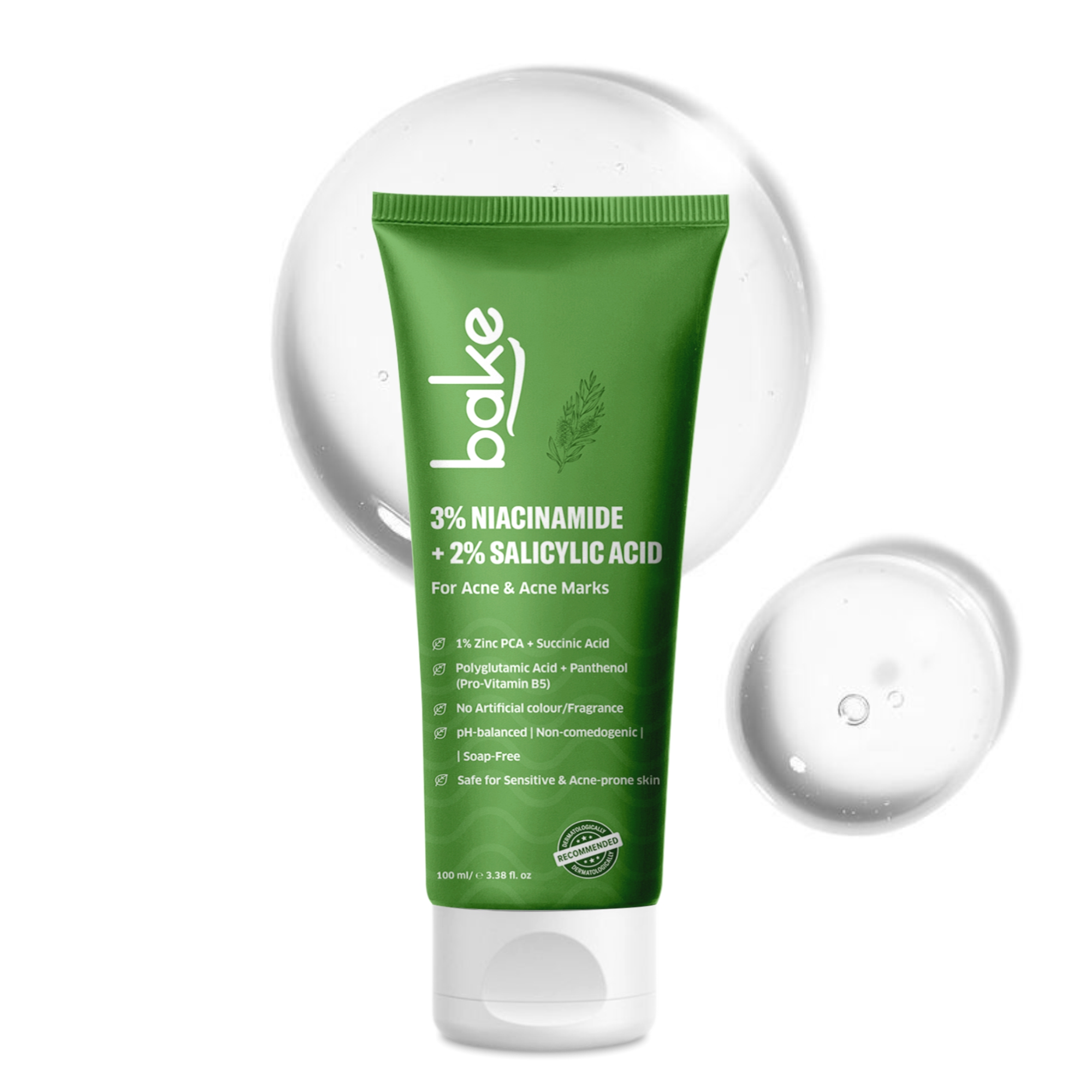 Bake 3 Niacinamide + 2 Salicylic Acid Face Wash For Acne Acne Marks