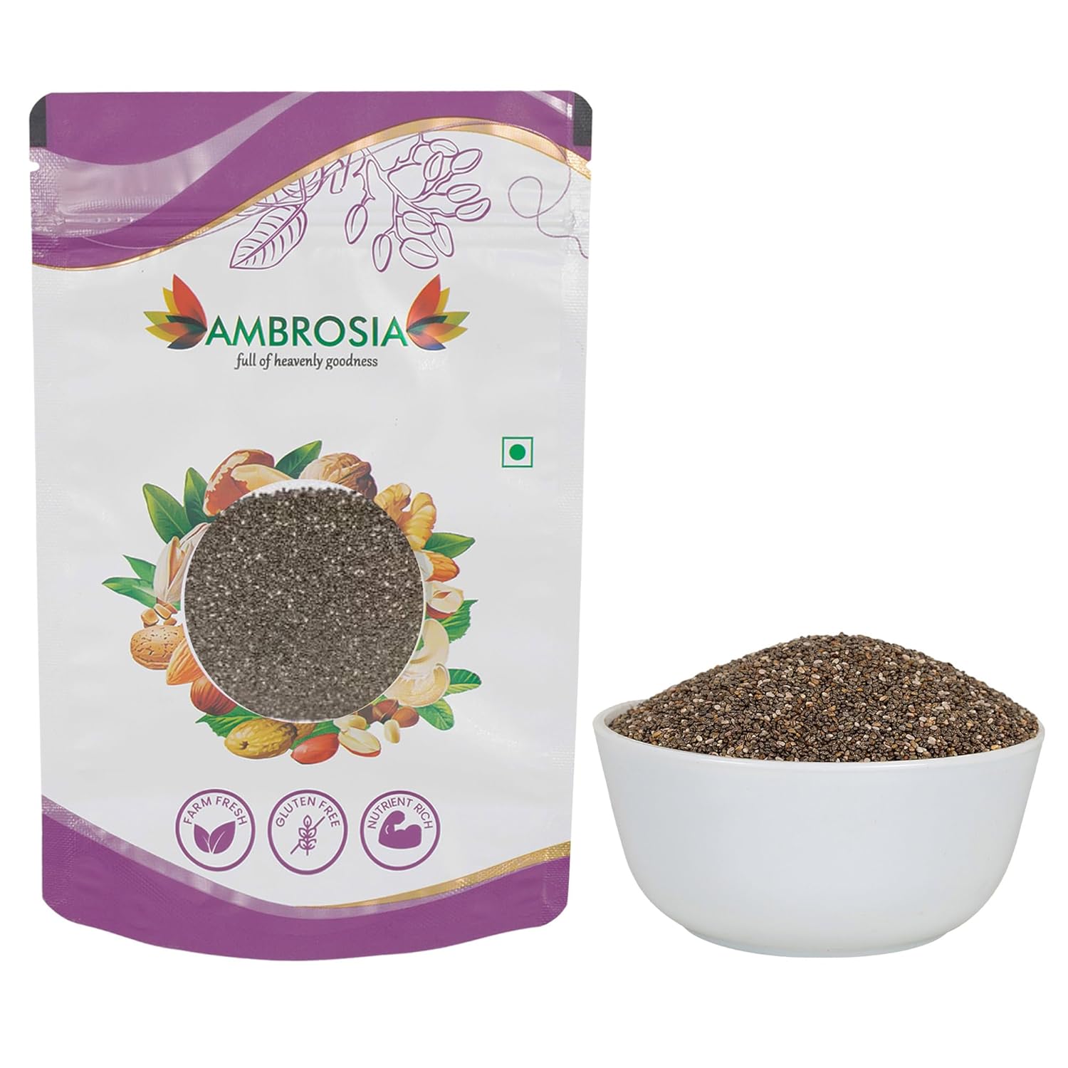 Raw Chia Seeds 500gm Pack of 2x250gm