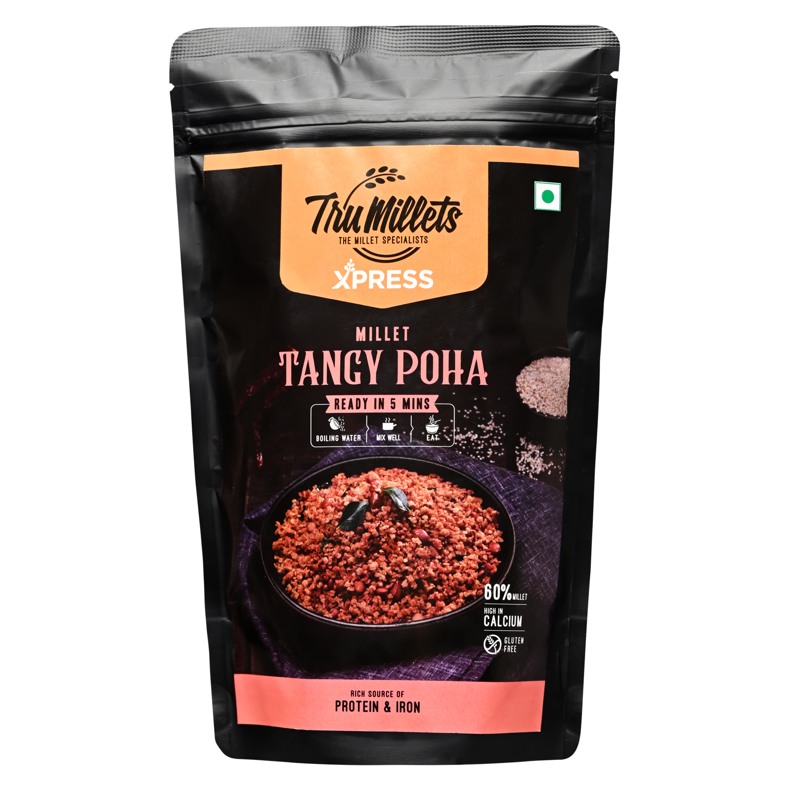 Trumillets Millet Tangy Poha, 180gm (Pack of 1)