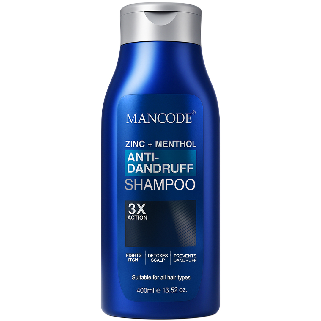 Zinc + Menthol Anti-Dandruff Shampoo for Men and Women, 400ml | Cooling Refreshing Formula with Zinc Pyrithione to Control Dandruff, Itchy Scalp Excess Oil | Deep Cleansing Hair Shampoo for Strong, Flake-Free Hair