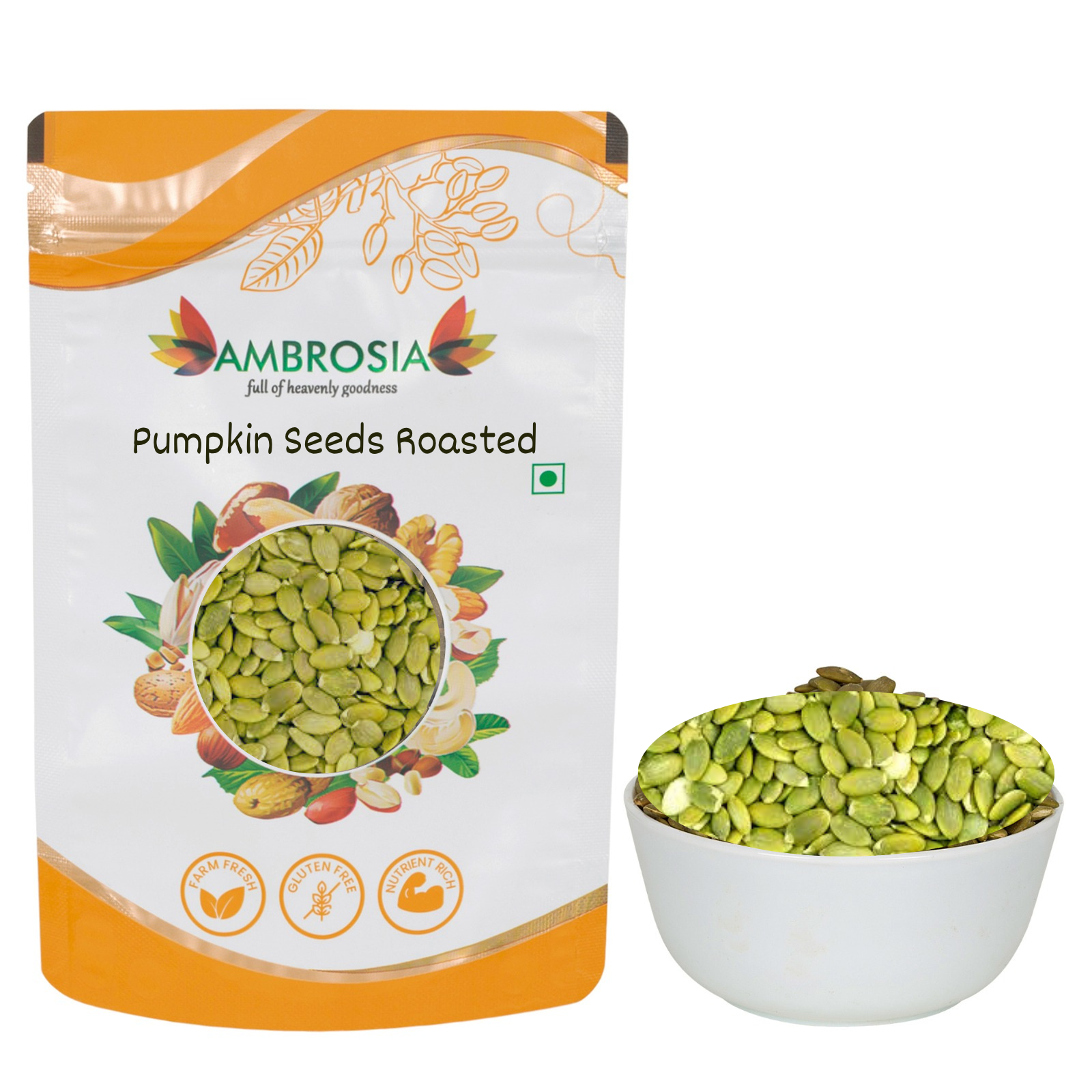 Lightly Roasted Salted Pumpkin Seeds 500gm Pack of 2x250gm