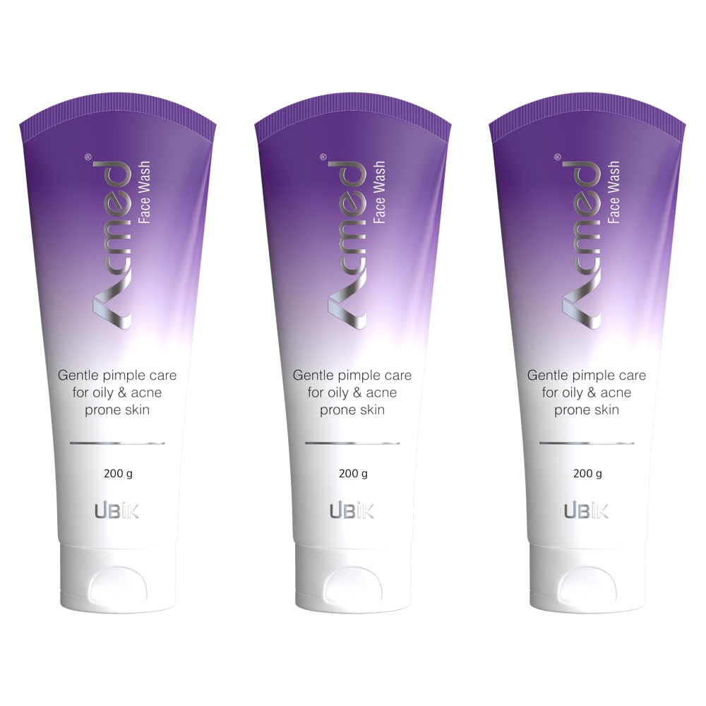 Acmed Pimple Care Face Wash for Acne Prone Skin 200gm Pack of 3