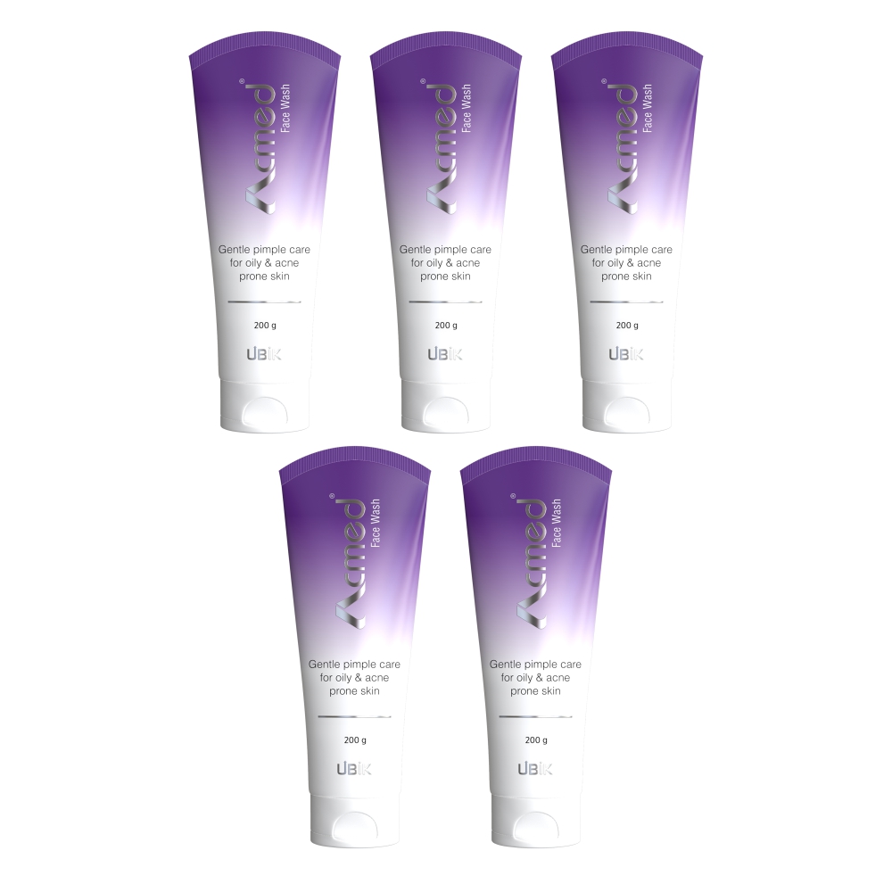Acmed Pimple Care Face Wash for Acne Prone Skin 200gm Pack of 5