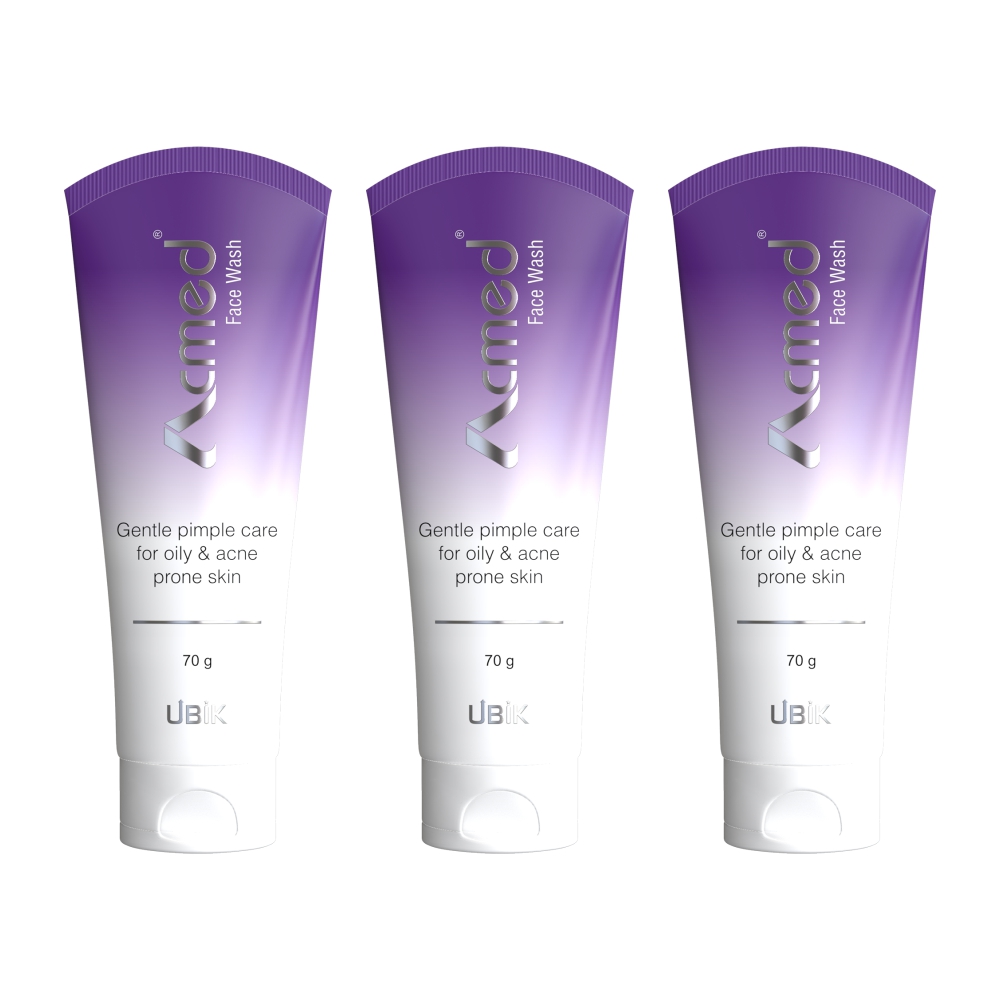 Acmed Pimple Care Face Wash for Acne Prone Skin 70gm Pack of 3