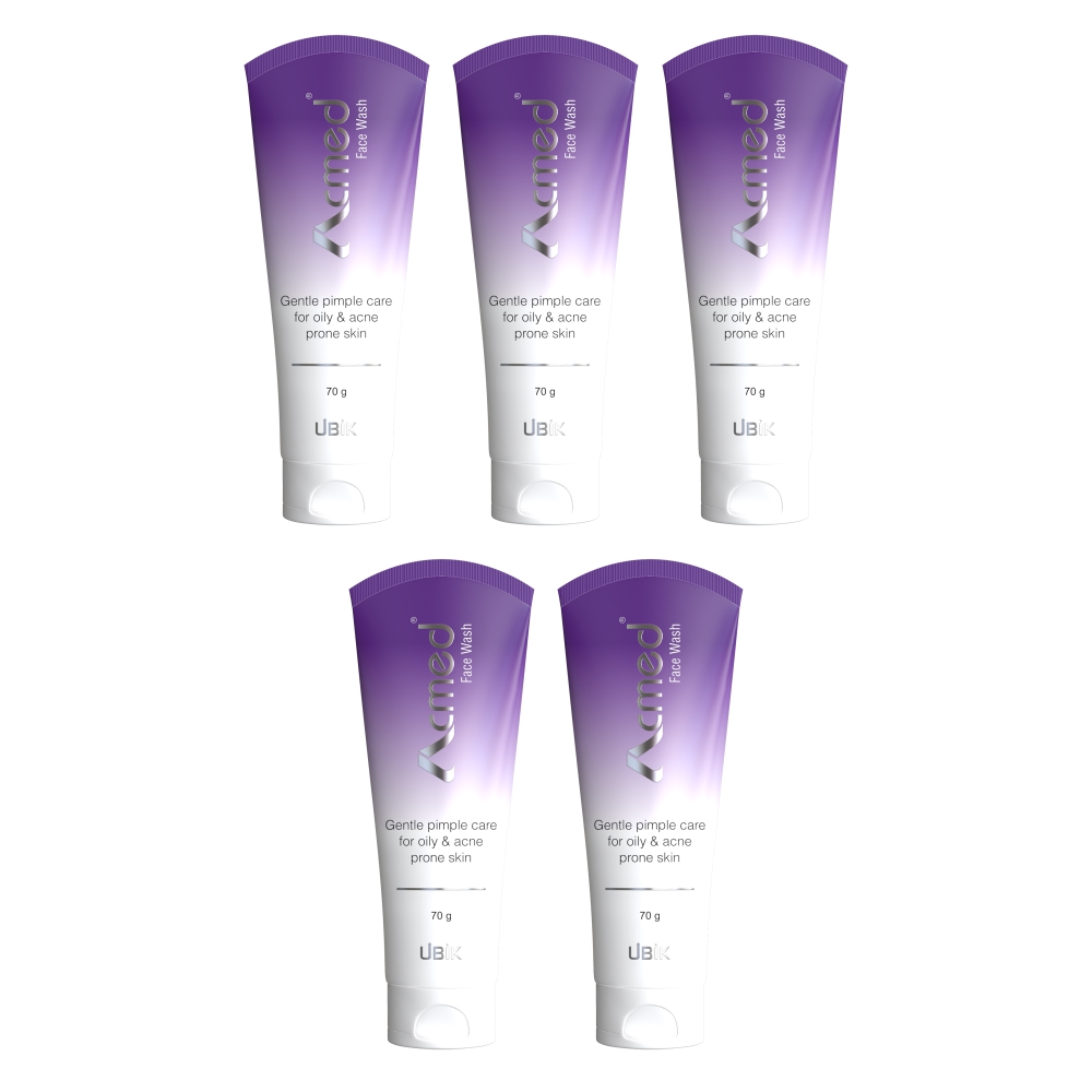 Acmed Pimple Care Face Wash for Acne Prone Skin 70gm Pack of 5