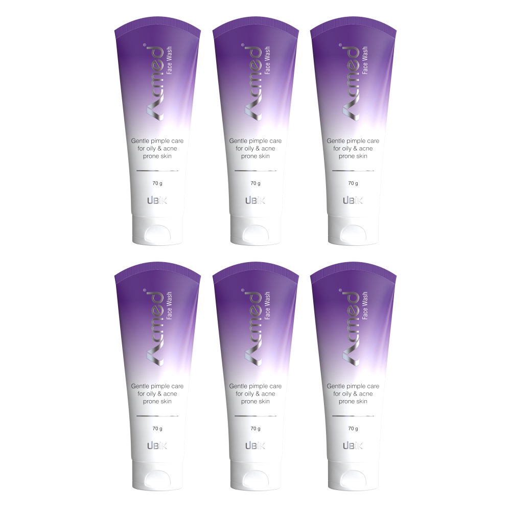 Acmed Pimple Care Face Wash for Acne Prone Skin 70gm Pack of 6