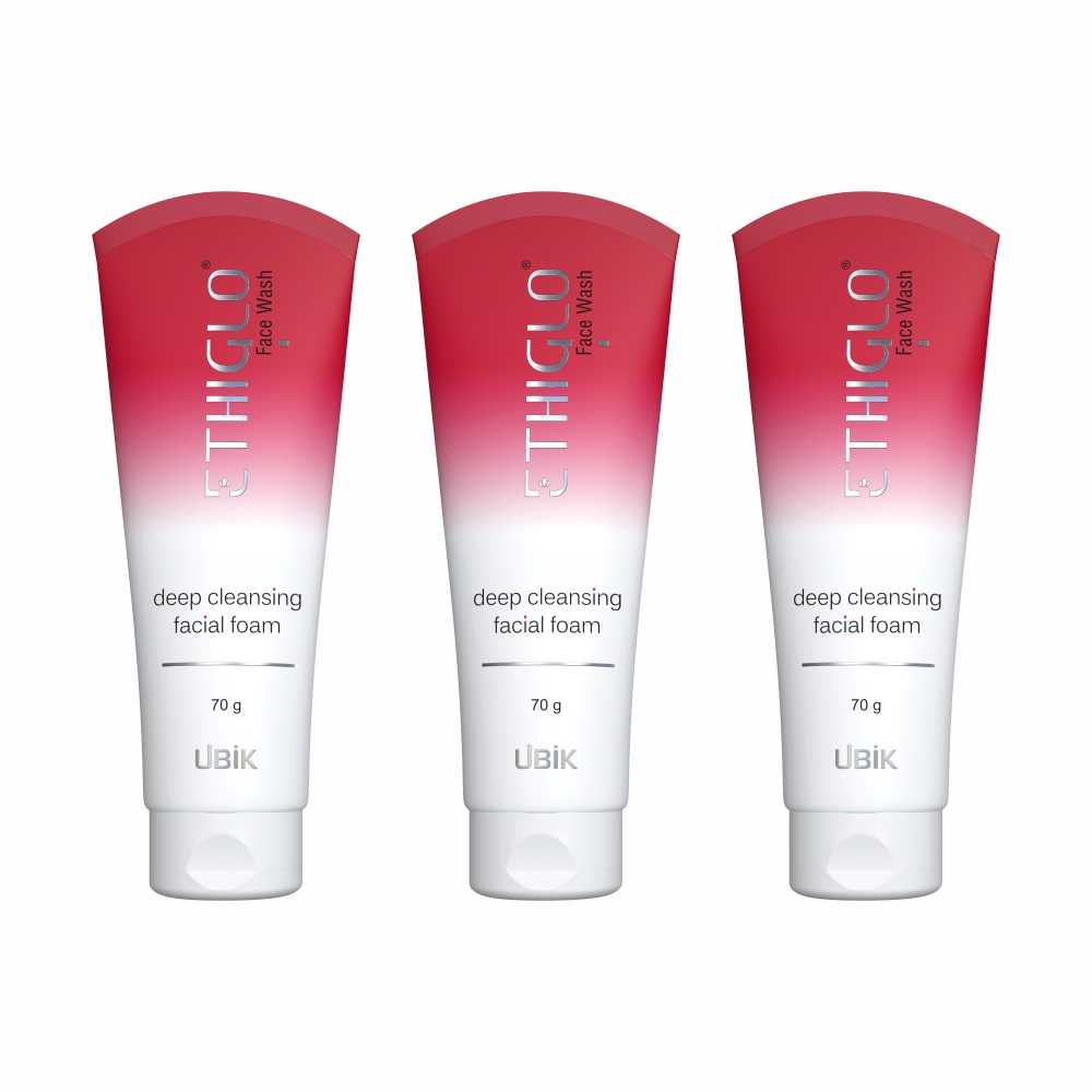 Deep Cleansing Facial Foam Face Wash for Healthy, Soft and Smooth Skin | Removes Dirt, Impurities and Excess Oil | Suitable for All Skin Types | Pack of 3 - 70gm