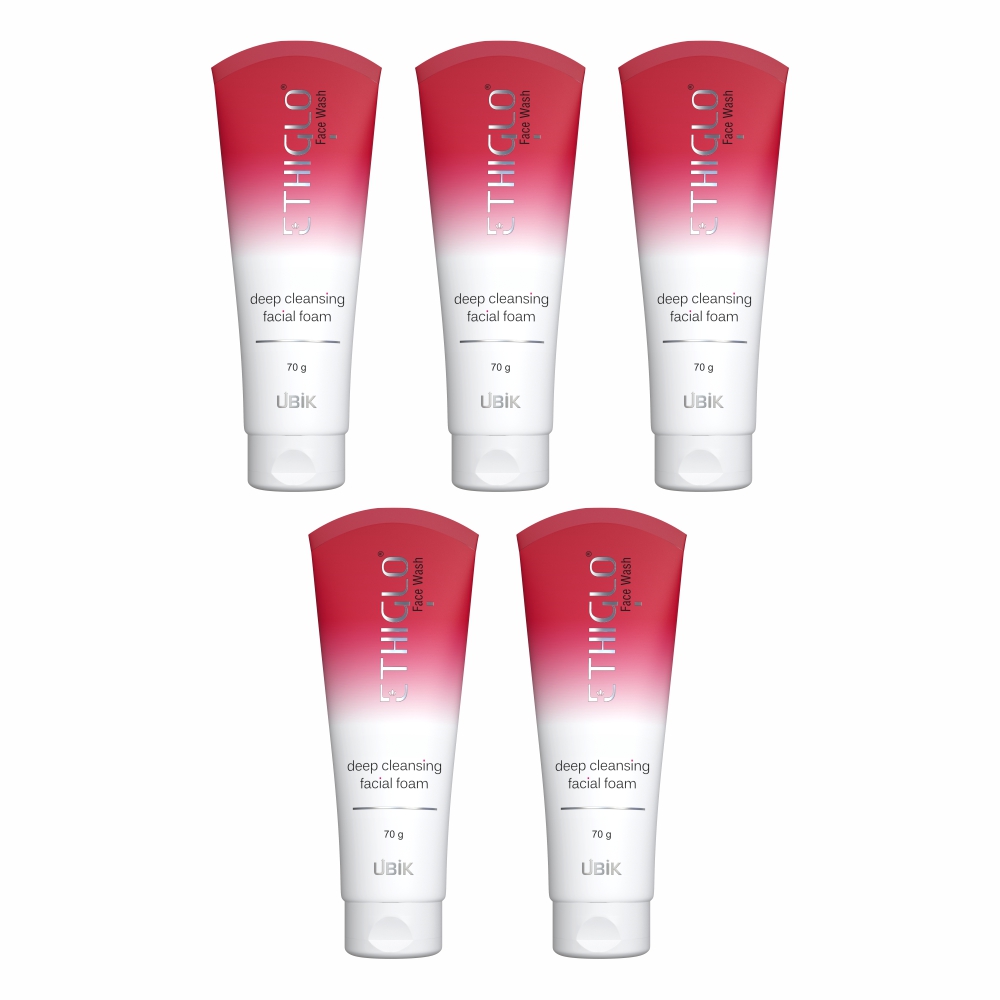 Deep Cleansing Facial Foam Face Wash for Healthy, Soft and Smooth Skin | Removes Dirt, Impurities and Excess Oil | Suitable for All Skin Types | Pack of 5 - 70gm