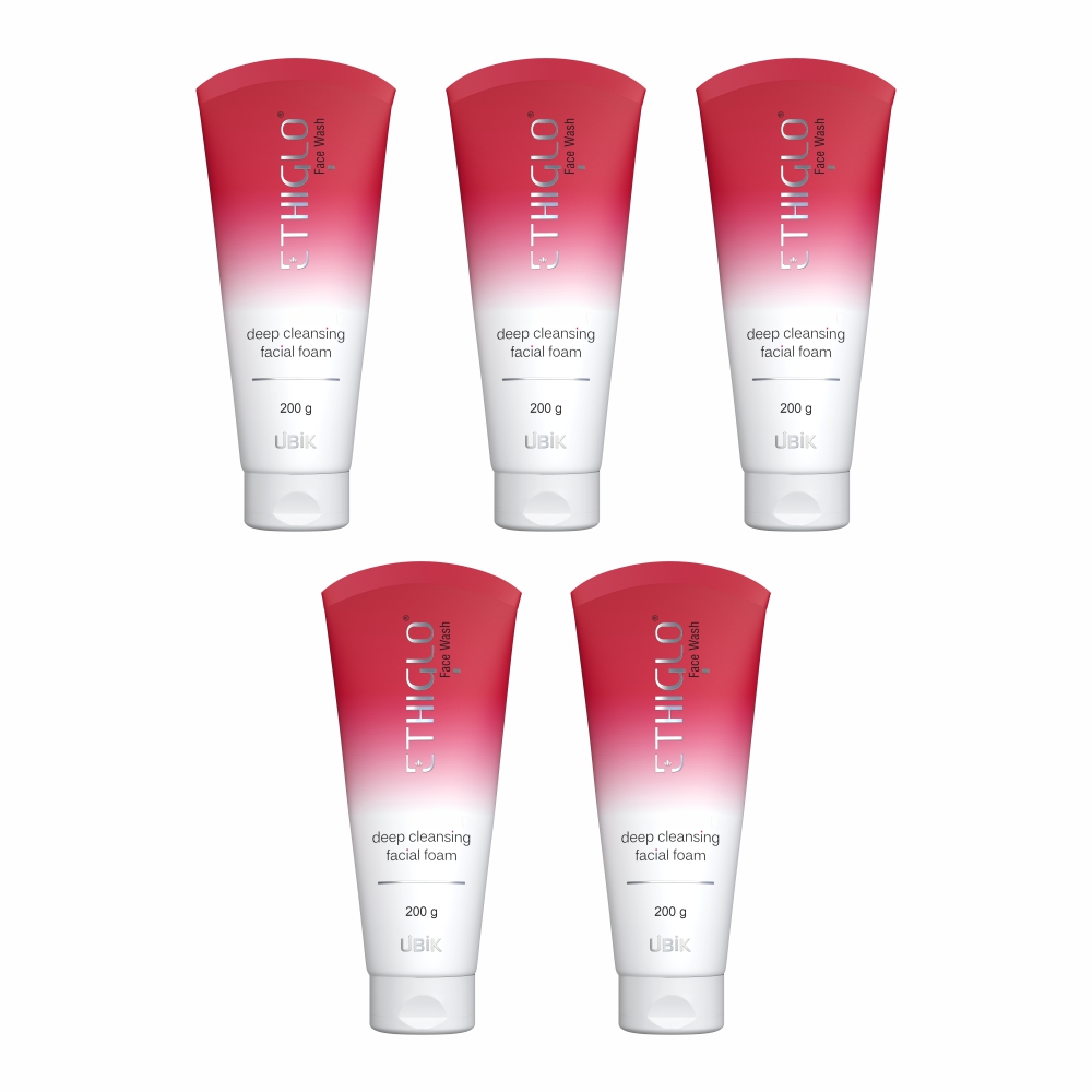 Deep Cleansing Facial Foam Face Wash for Healthy, Soft and Smooth Skin | Removes Dirt, Impurities and Excess Oil | Suitable for All Skin Types | Pack of 5 - 200gm