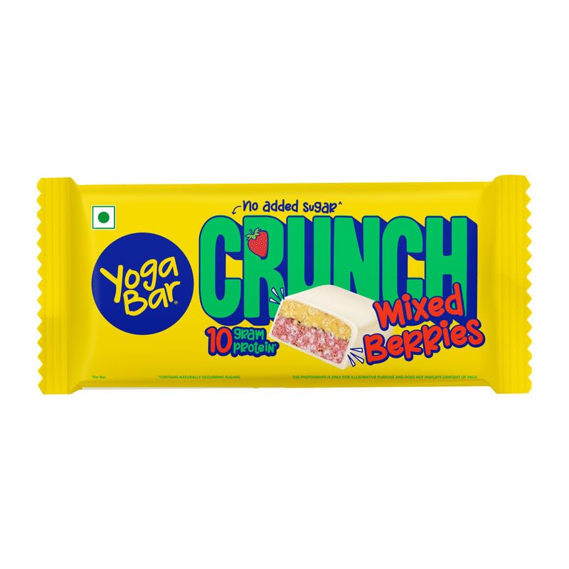 Crunch Enrobed Bar - Mixed Berries 50gm, Pack of 12
