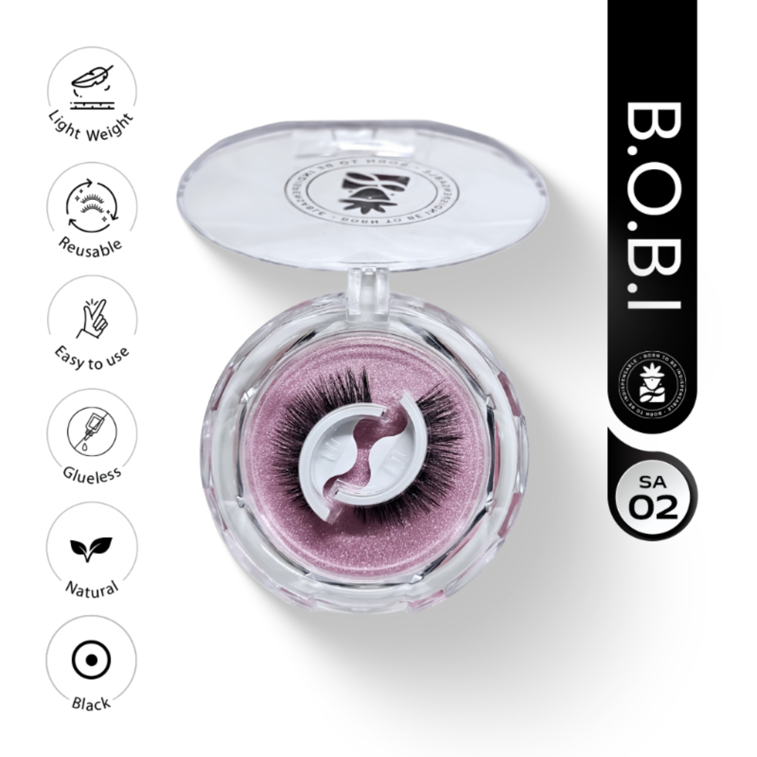 Self Adhesive Eyelashes SA02 Doll Eye Soft Center Volume | Wide-Eyed Effect | Youthful Lift | No Glue Needed | Reusable | Lightweight Design