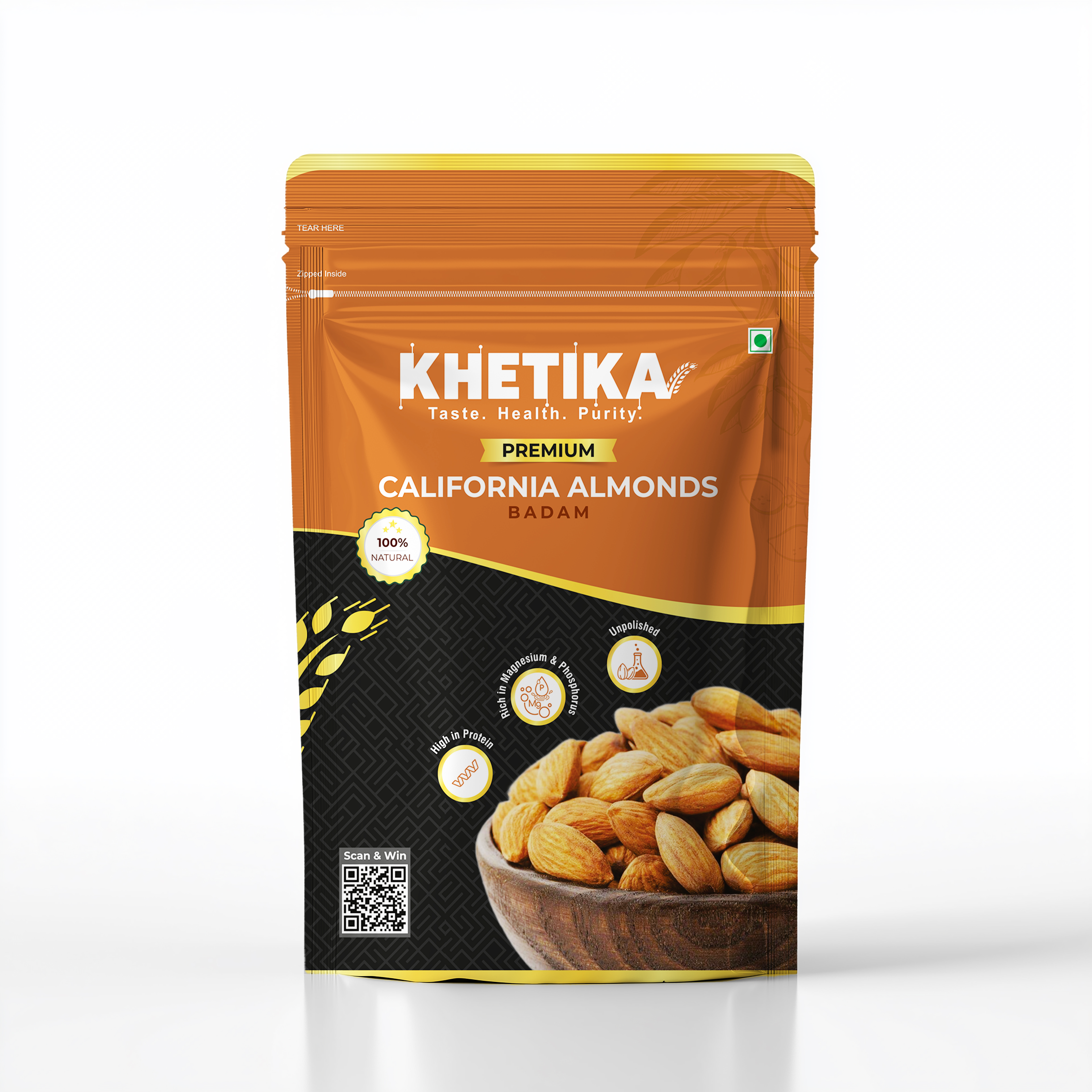 Premium Naturale California Almonds 500gm