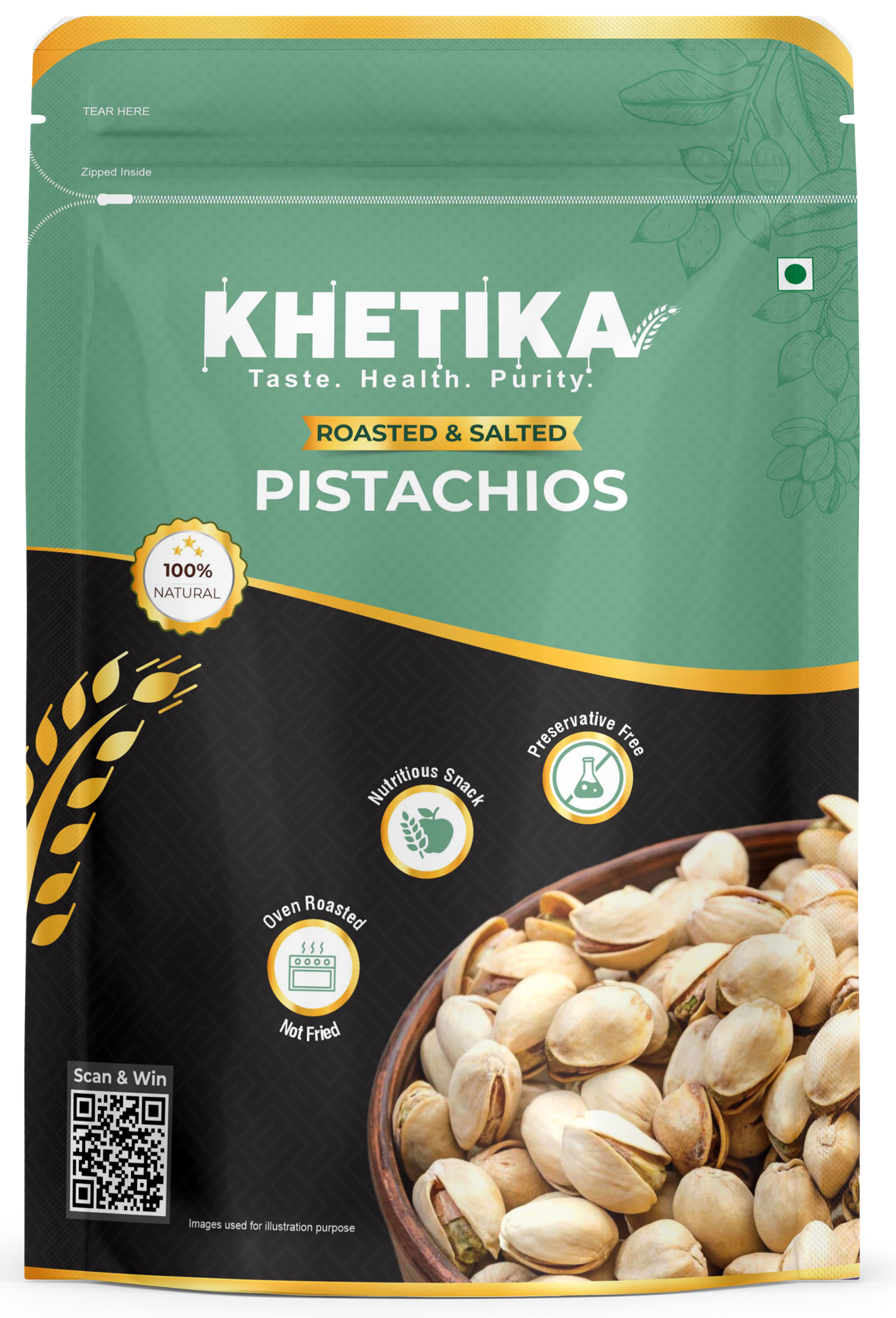 Premium Roasted Salted Pistachios 200gm