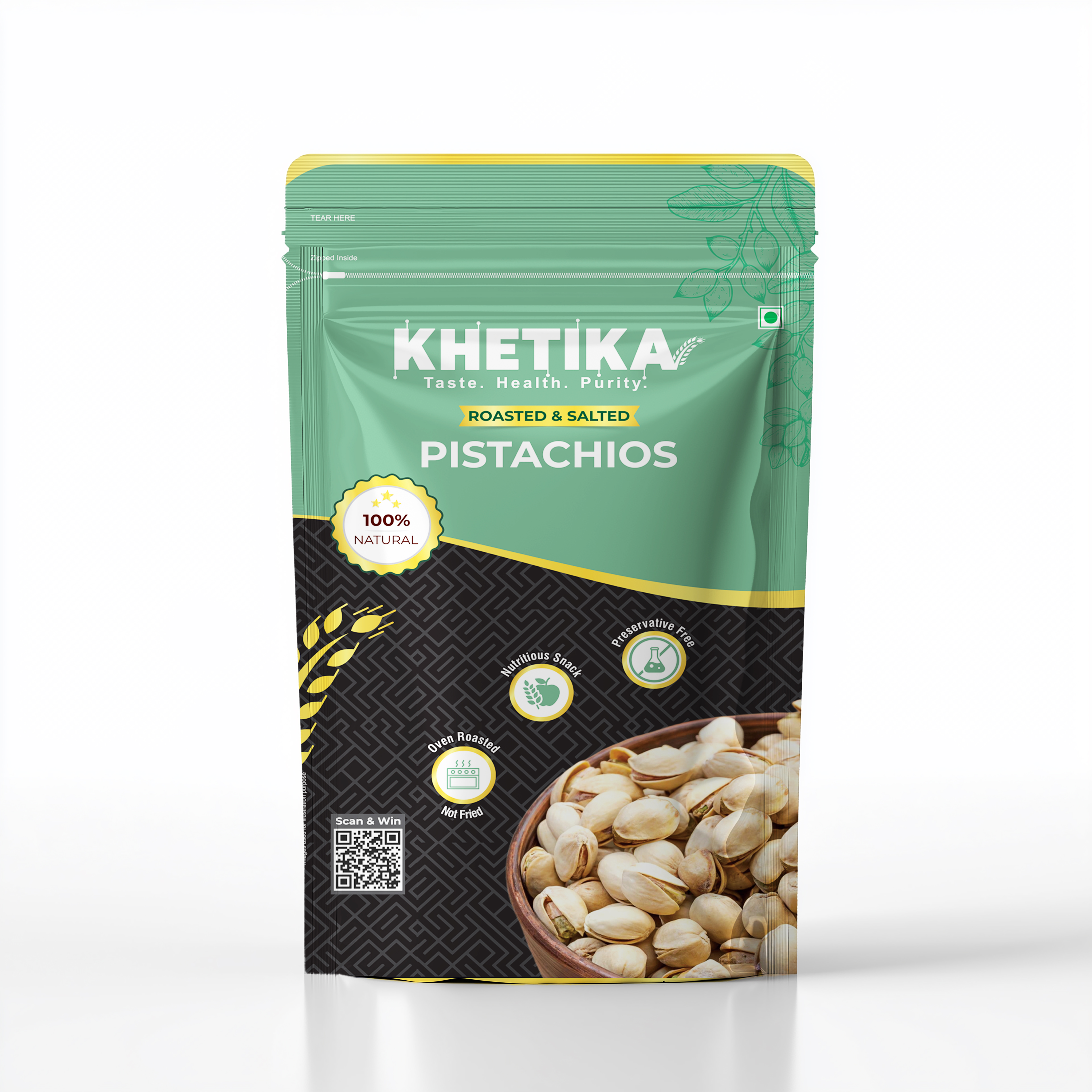 Premium Roasted and salted pistachios 100gm