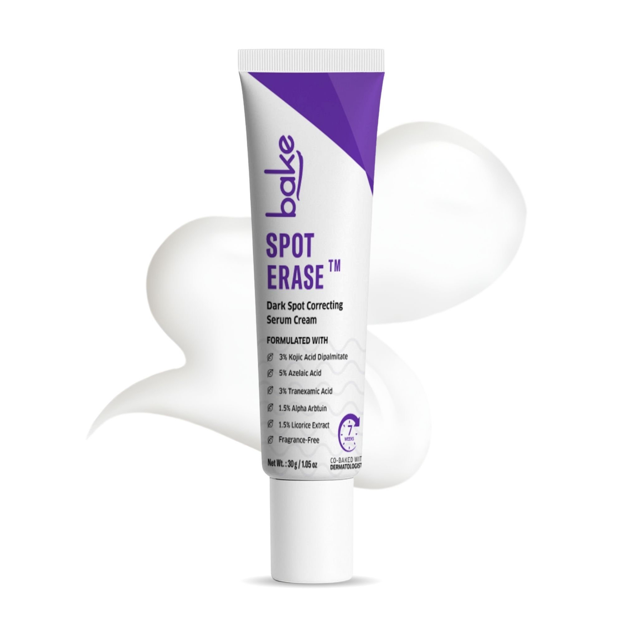 Spot Erase Dark Spot Correcting Serum Cream with 3 Kojic Acid for Post Acne Marks, Melasma Pigmentation 30gm
