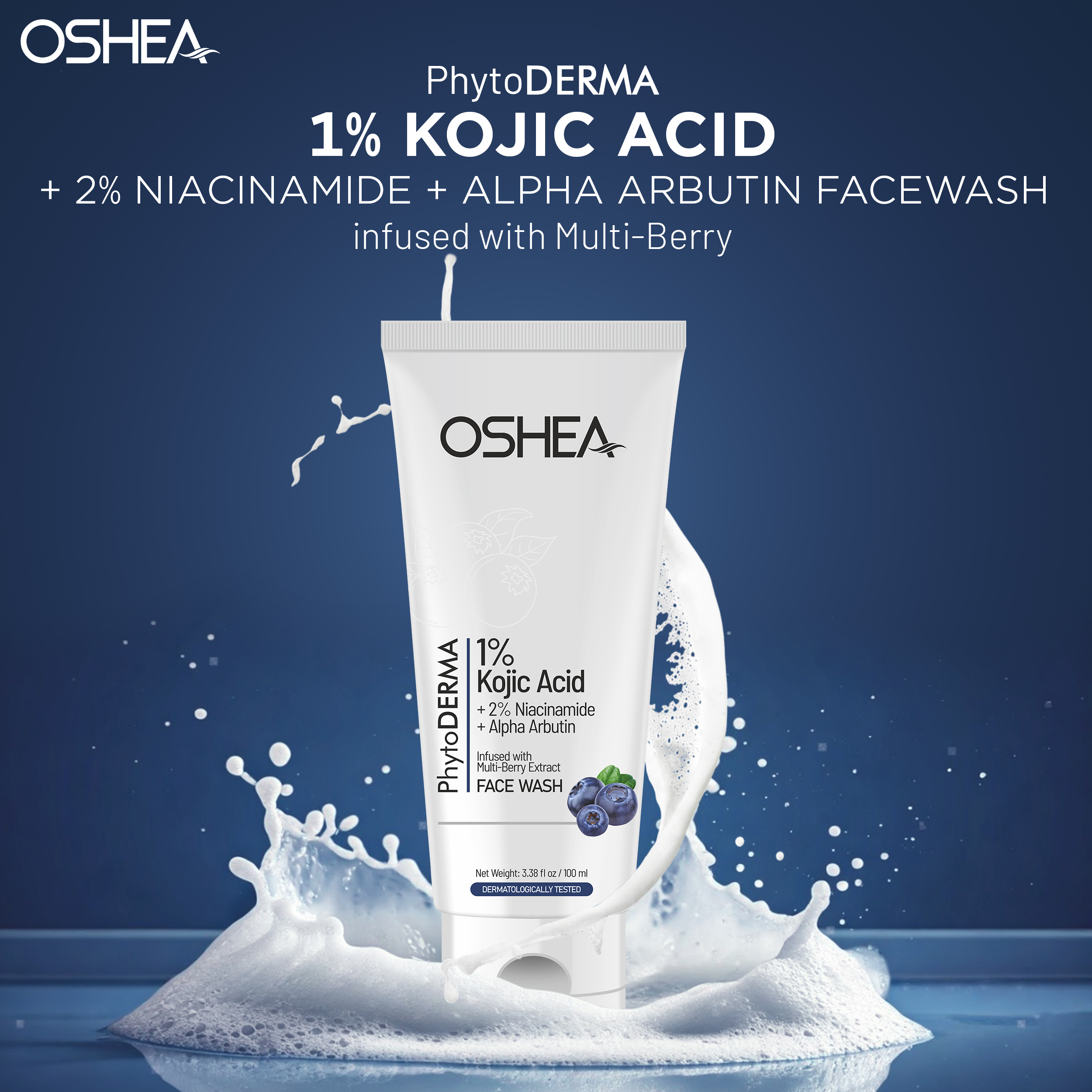 PhytoDERMA Kojic Acid Face Wash for Brightening and Dark Spot Reduction 100ml