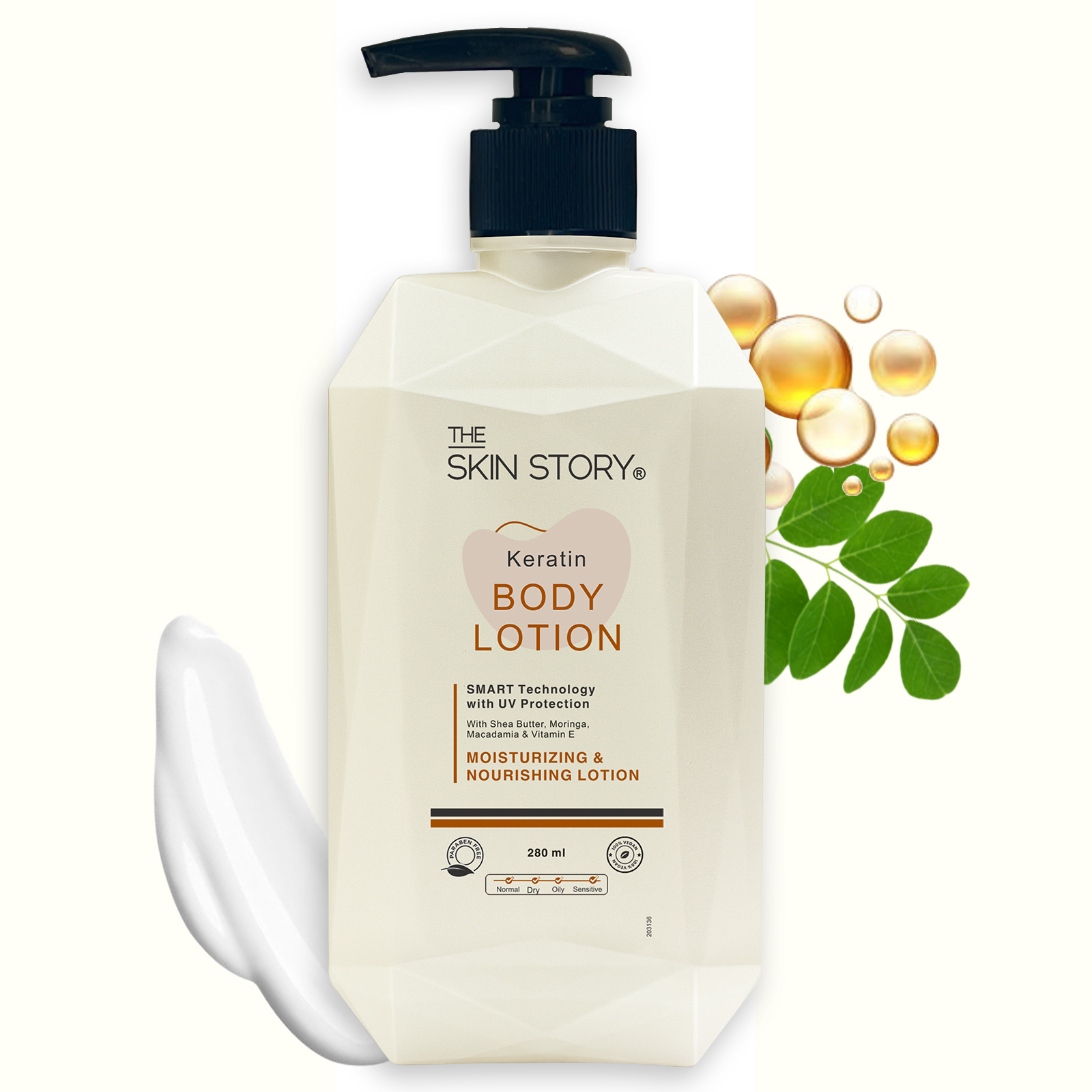 Keratin Body Lotion , Smart Technology , UV Protection 280ml