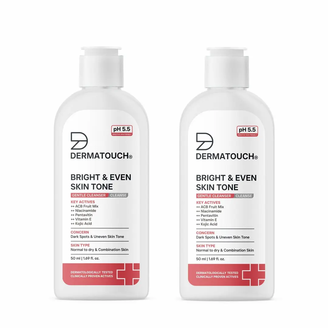 Bright Even Skin Tone Gentle Cleanser | Helps Reduce Dark Spots Uneven Tone | pH 5.5 Daily Face Wash | 50ml | Pack of 2