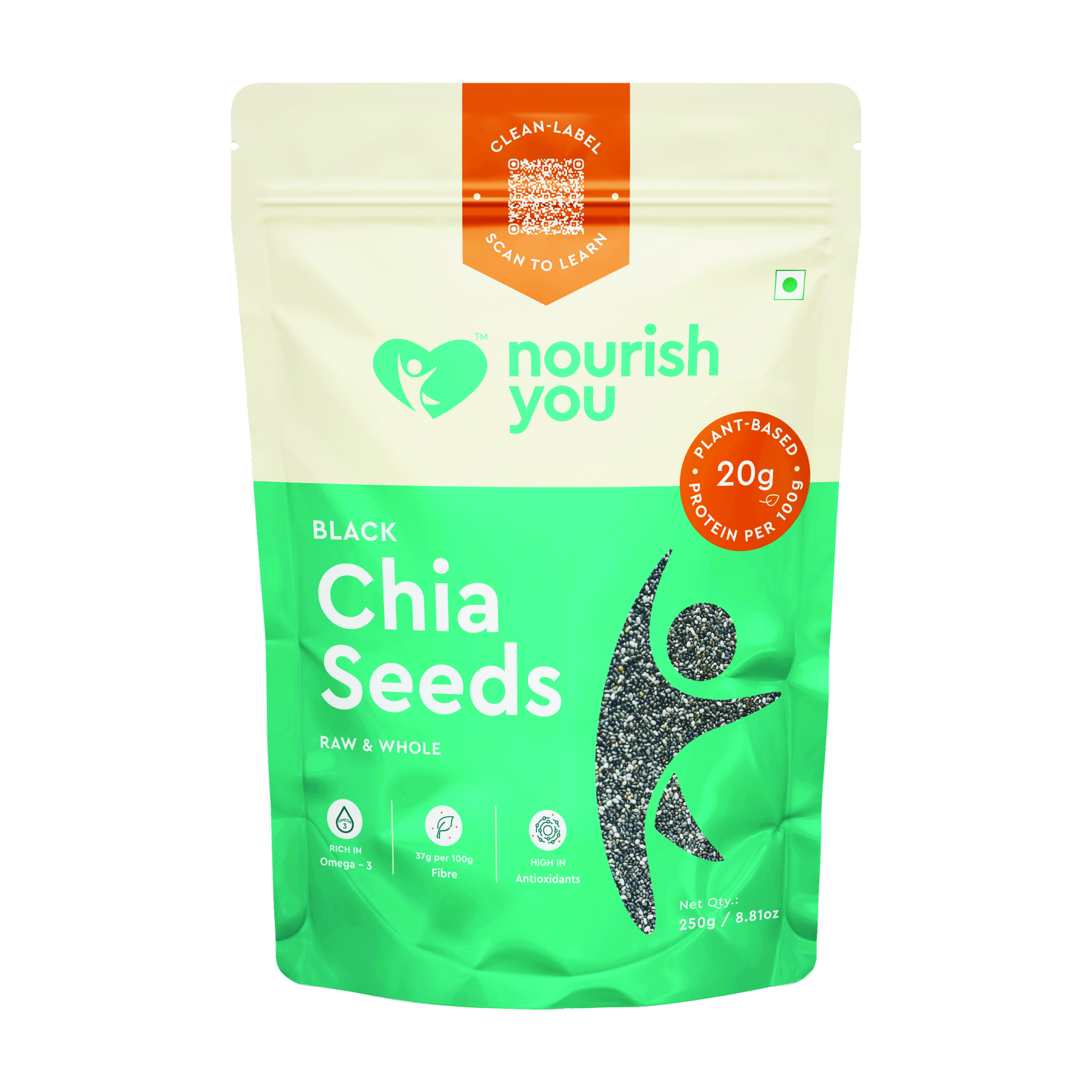 Organic Raw Black Chia Seeds | 250gm