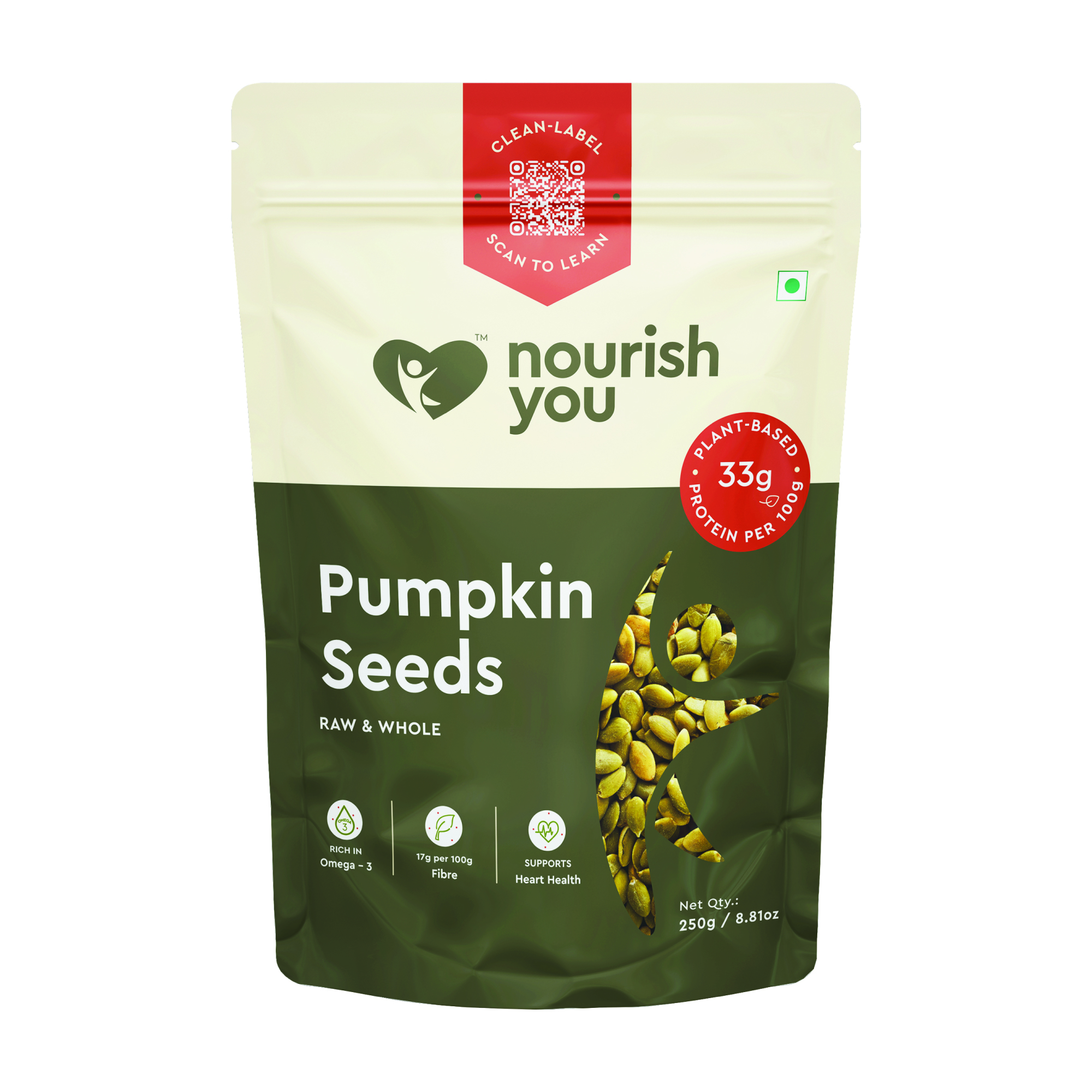Organic Raw Pumpkin Seeds | 250gm