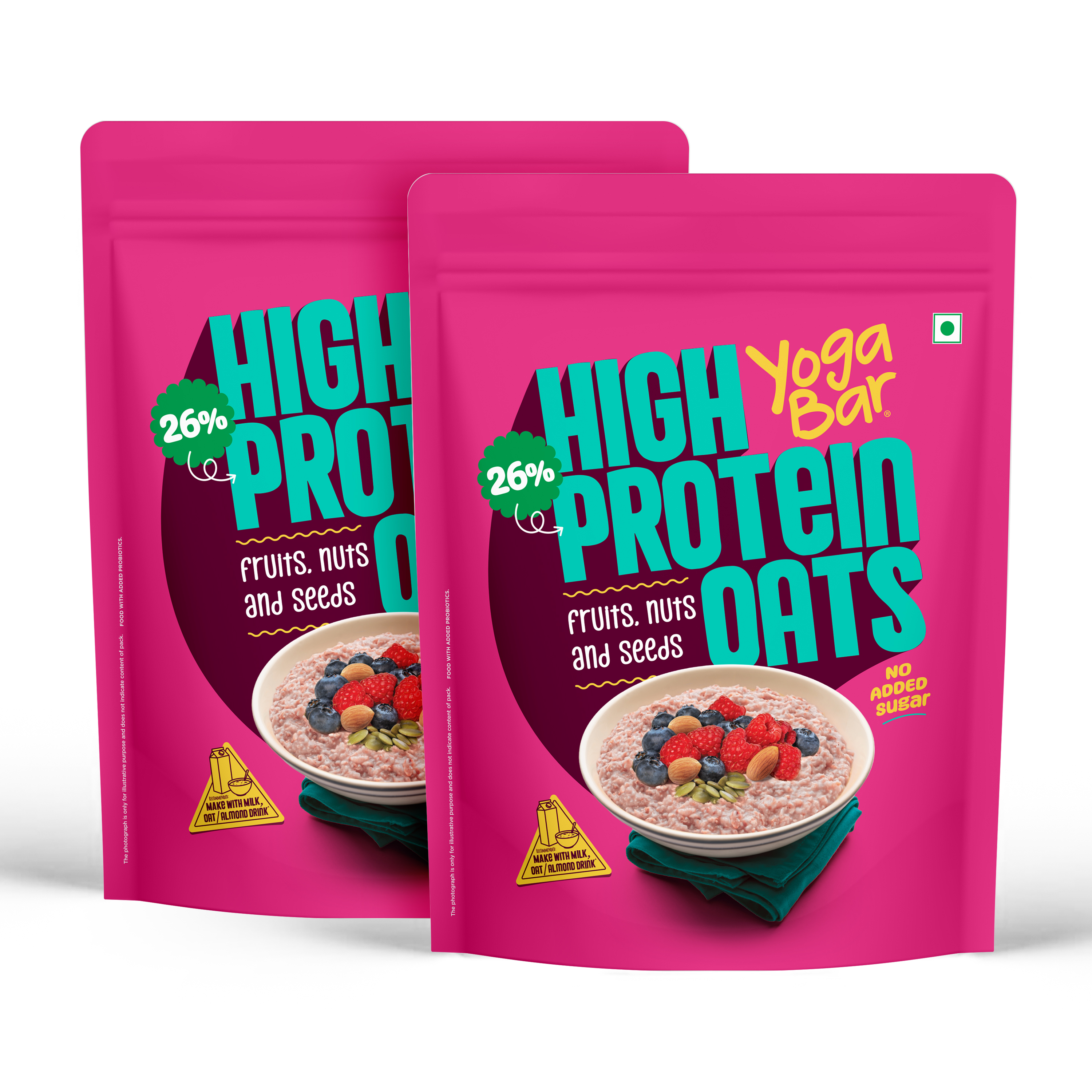 26g High Protein Oats |Fruit and Nut 1kg | Pack of 2