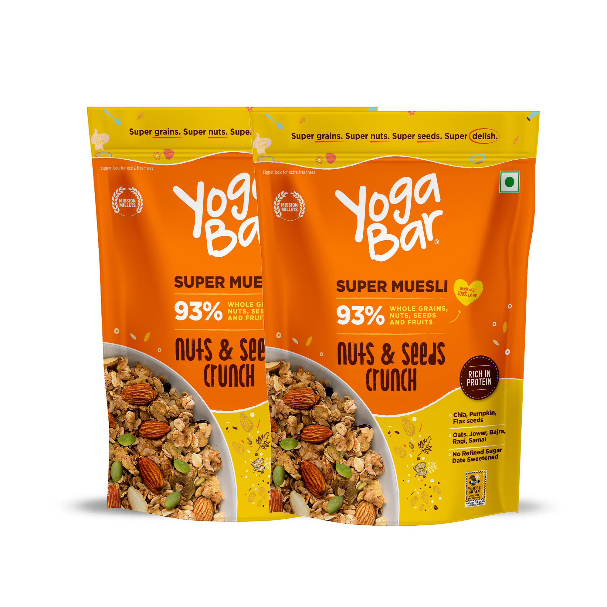 Nuts Seeds Crunch Muesli 700gm | Richness of Nuts Seeds |Pack of 2