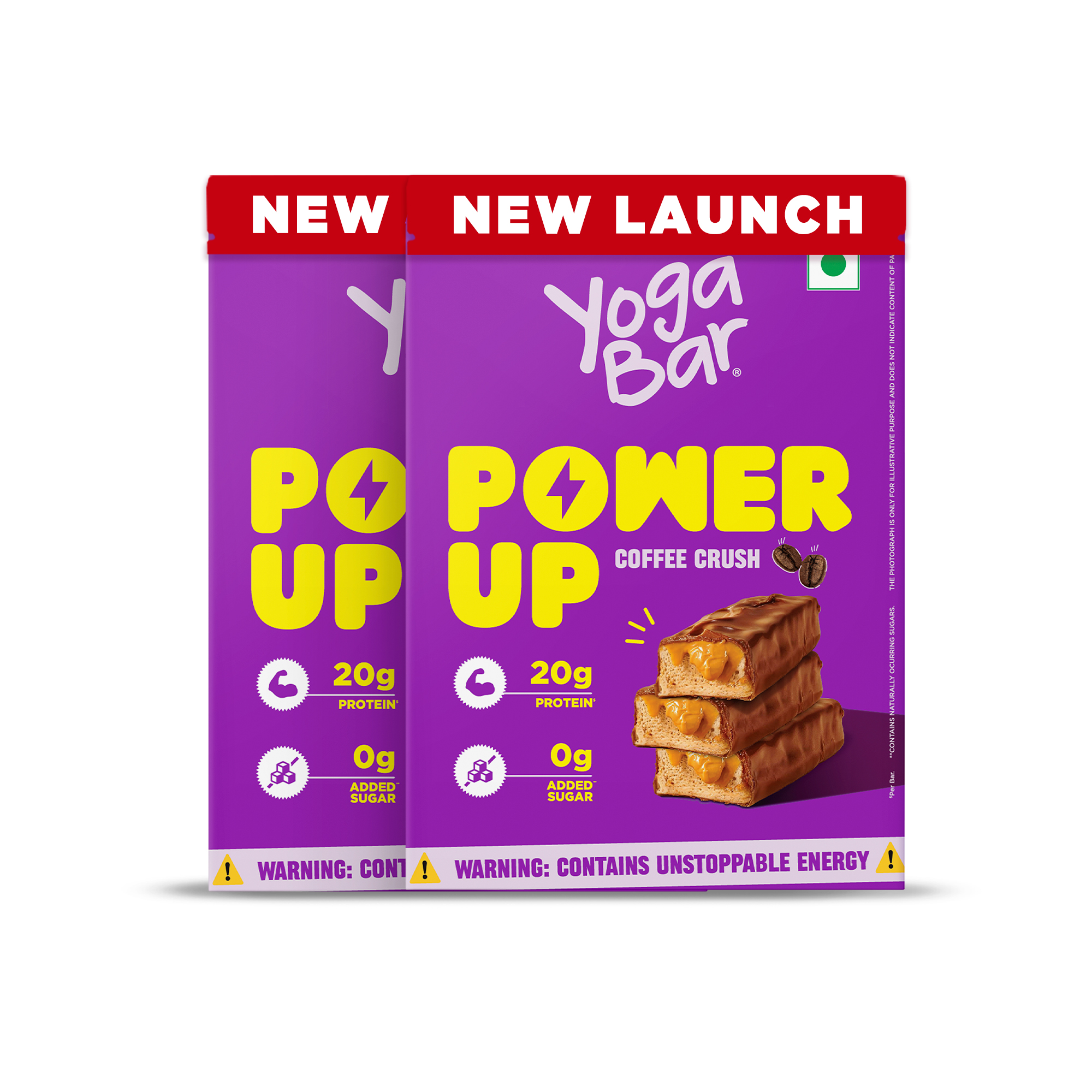Power Up Coffee Crush | 20gm Protein per Bar | Healthy Snack |Pack of 10