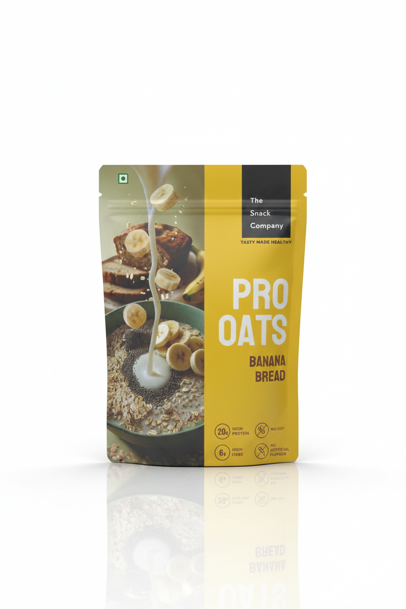 Protein Oats - Banana Bread | 20gm Protein | 6gm Fibre | 60gm