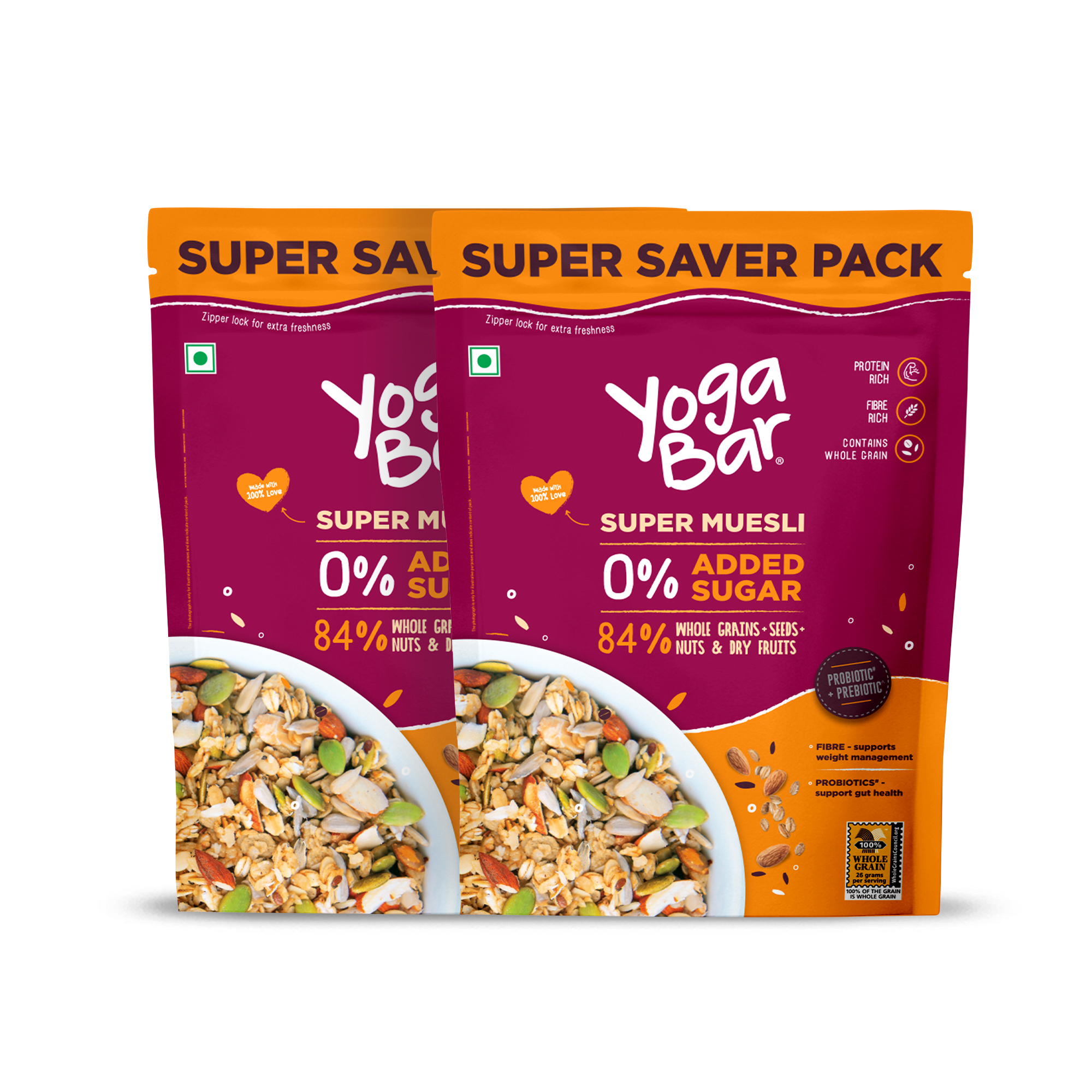 No Added Sugar Muesli 700gm Pack of 2