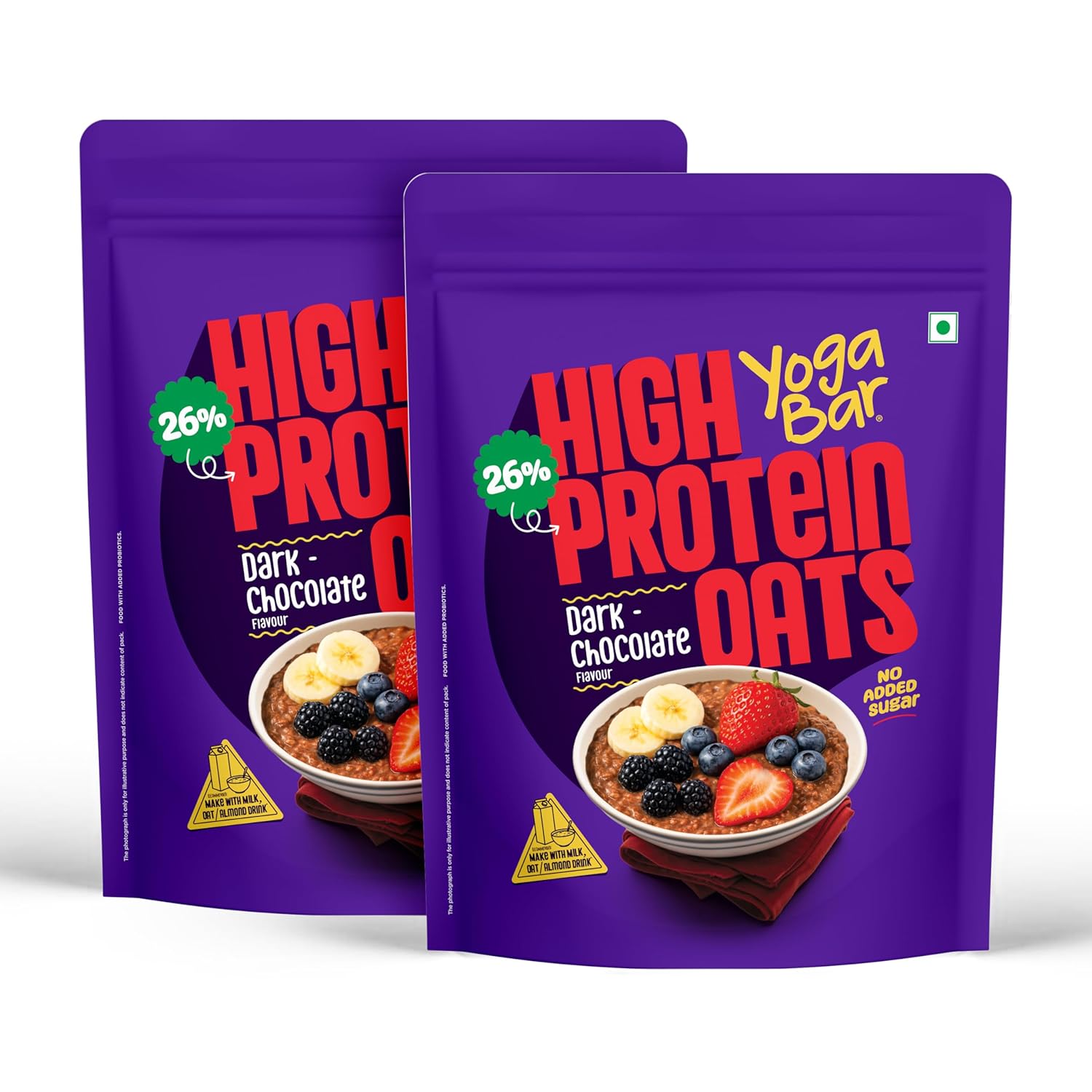 26g High Protein Oats Dark Chocolate 1kg Pack of 2