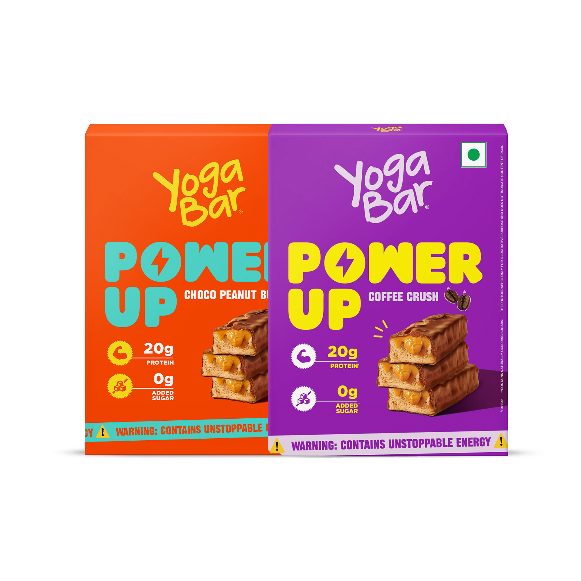 Power up coffee Crush Choco Peanut Butter | 20gm Protein per Bar| Pack of 5 each)