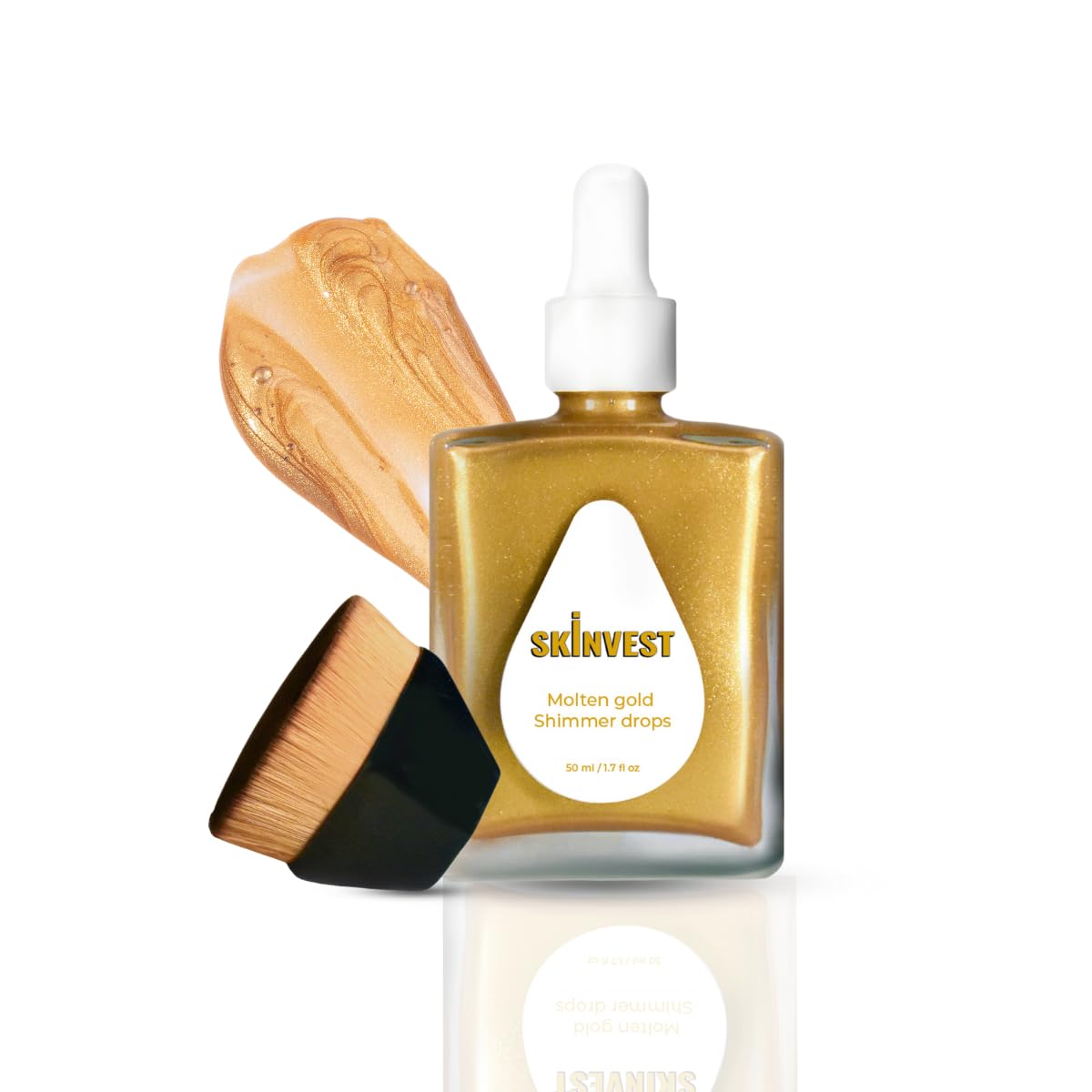 Molten Gold Shimmer Drops with Micro-Fine Shimmer 10 Botanical Oils | Hydrating, Transfer-Proof Glow | 50ml