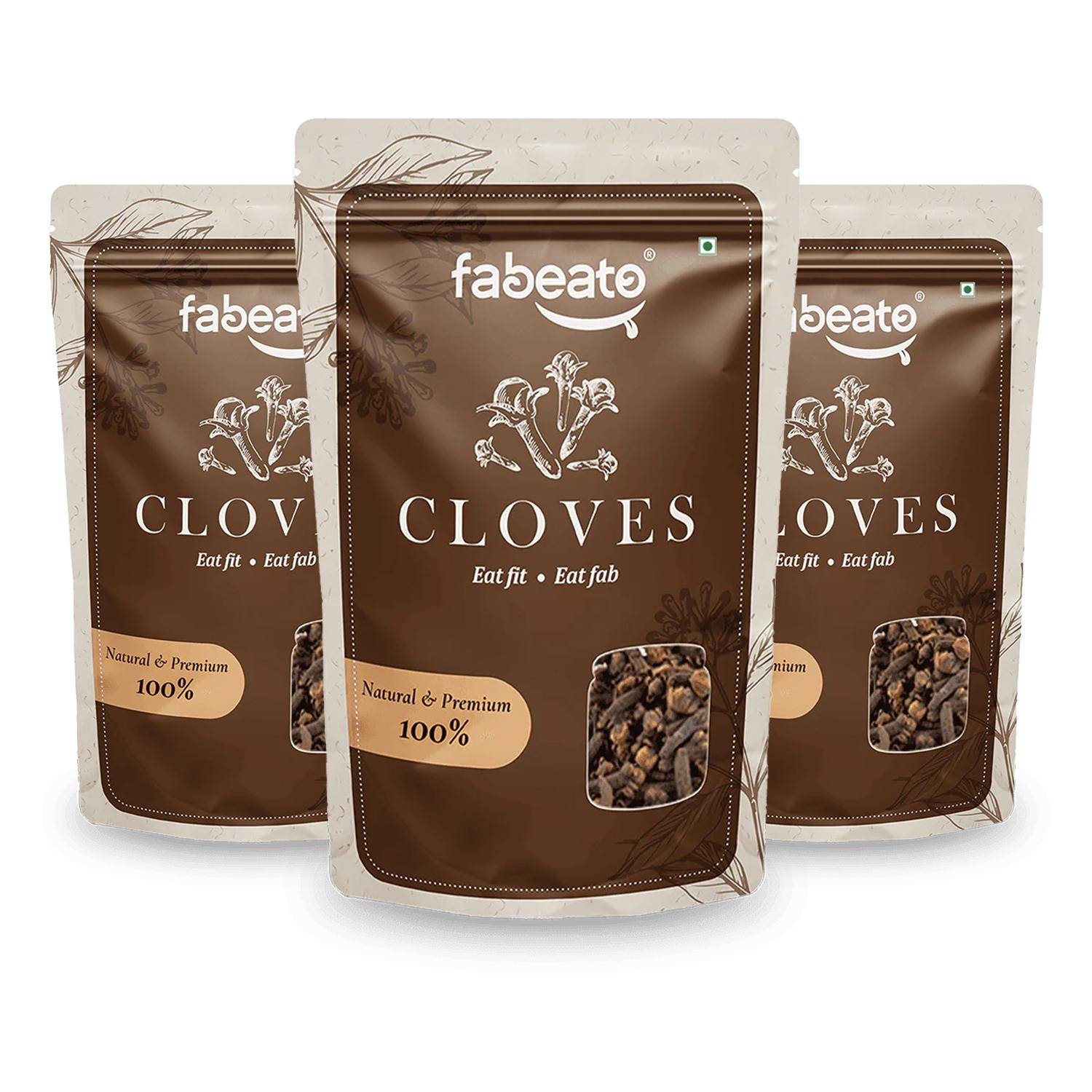 Natural Premium Whole Cloves (Laung) 200gm Pack of 3
