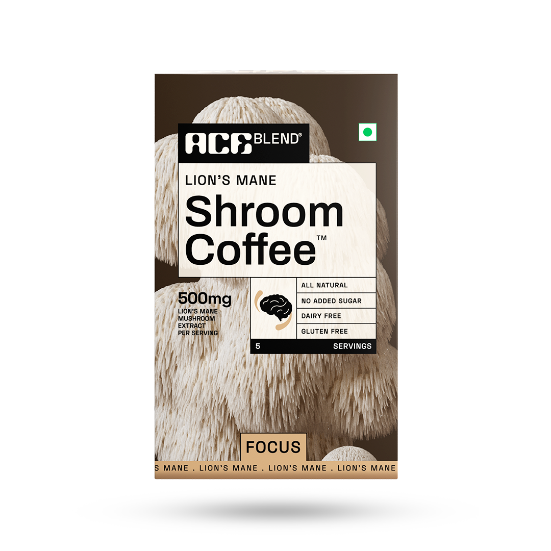Lion's Mane Shroom Coffee, Focus Memory, Instant Medium Roast Blend (5 Serves)