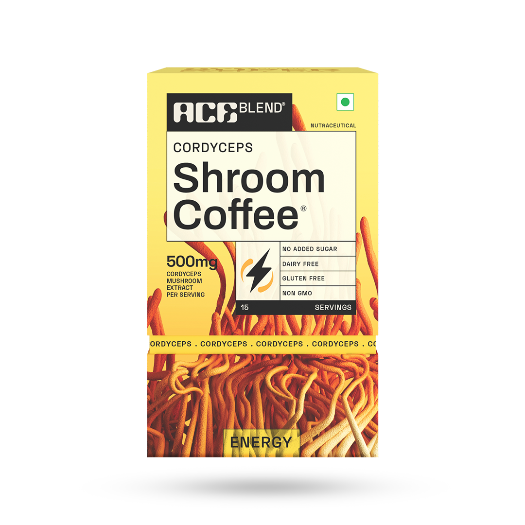 Cordyceps Shroom Coffee, Boosts Immunity Energy, Instant Medium Roast Blend (15 Serves)