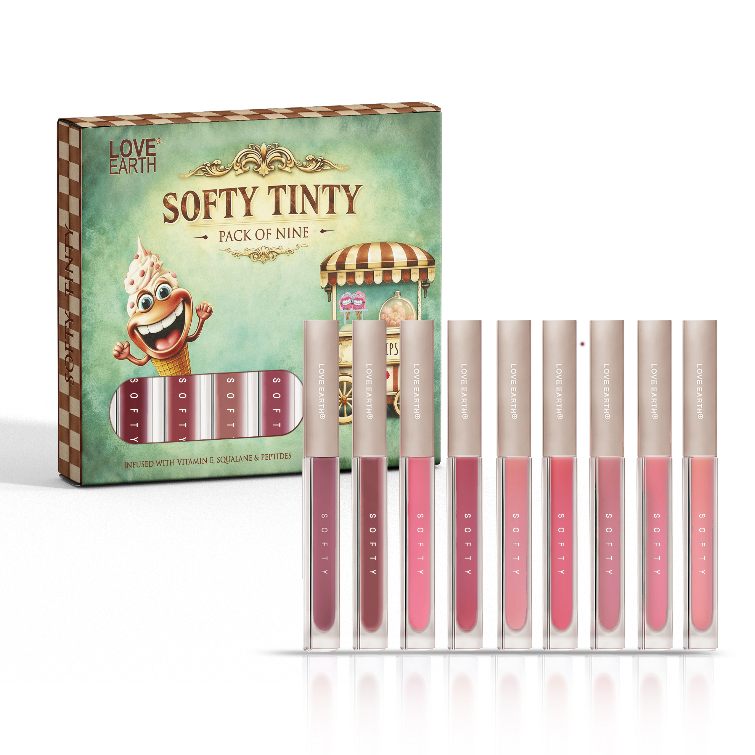 Softy Tinty Lipstick Pack of 9 (1.5ml x 9)