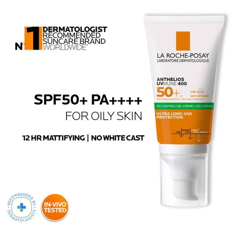 Anthelios Sunscreen UVMUNE400 Oil Control Gel Cream SPF50+PA++++, 50ml