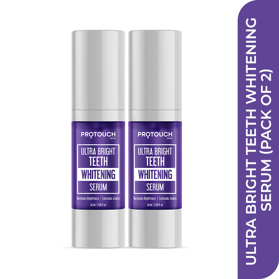 Ultra Bright Teeth Whitening Serum | Enamel-Safe Purple Toothpaste for Teeth Whitening Stain Removal | Professional Color Corrector| 30ml | Pack of 2