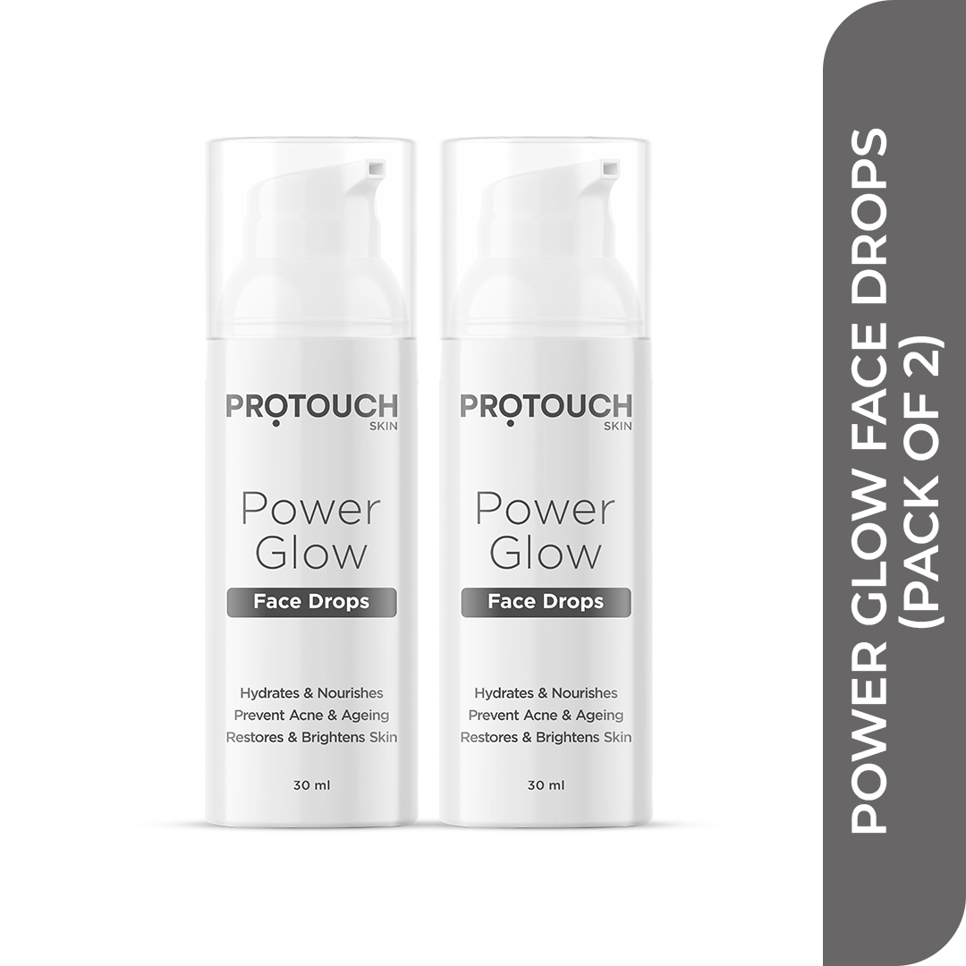 Power Glow Face Drops | Brightening Serum with Korean Indian Herbs | Lightens Dark Spots, Acne, and Wrinkles | For Clear, Glowing Skin - All Skin Types |30ml | Pack of 2
