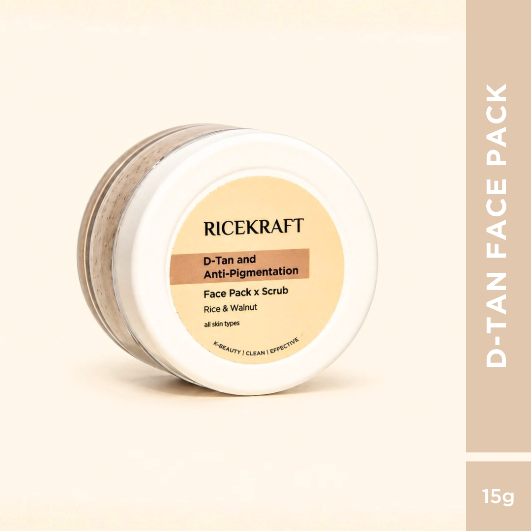 De Tan Face Pack Scrub with Rice Walnut 15gm