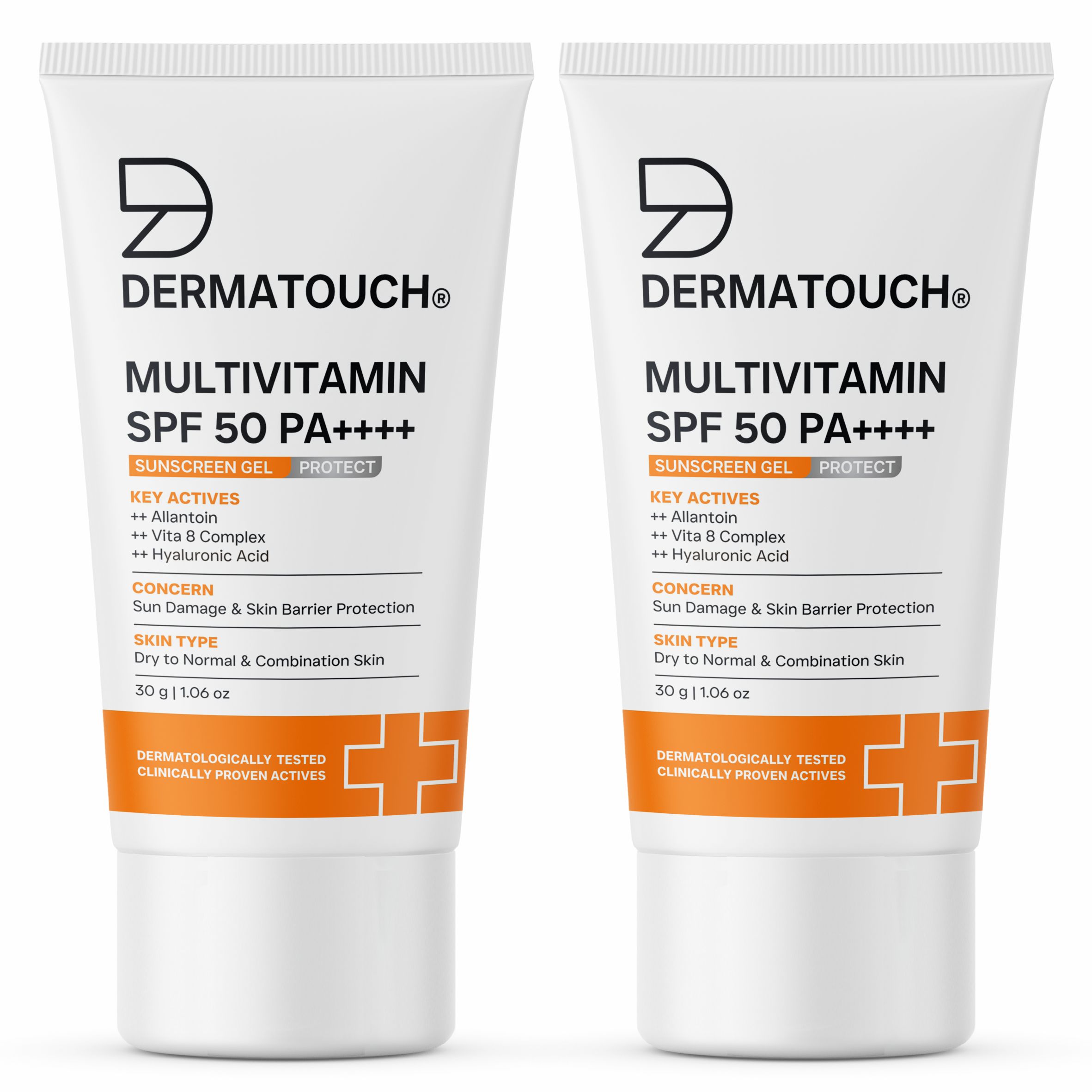 Dermatouch Multivitamin Spf 50 Pa+++ Sunscreen Gel - 30gm Pack Of 2