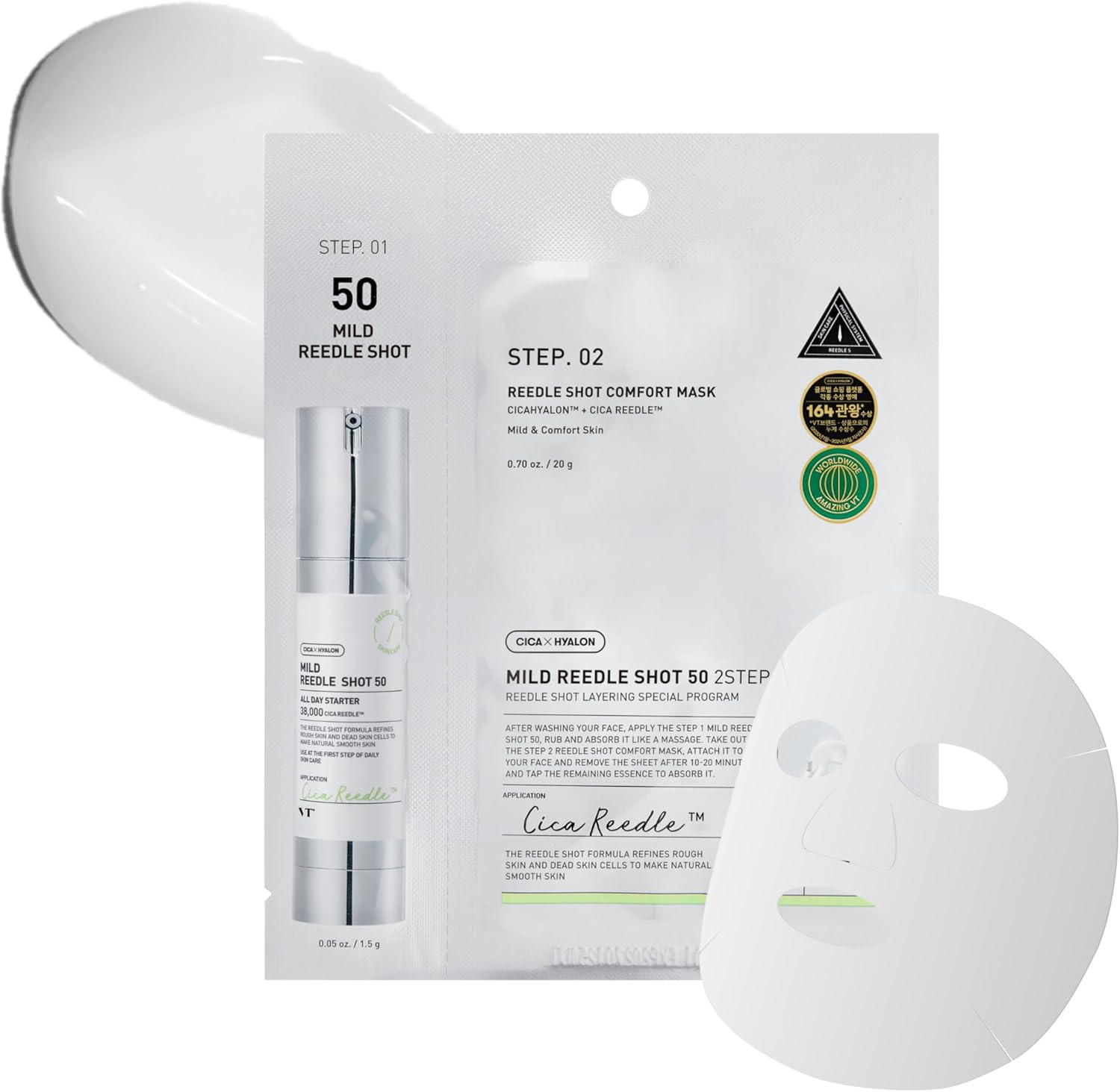 Reedle Shot 50 - 2 Step Mask | Hydrating | Soothing | Skin Repair | Glow Care | 1.5gm