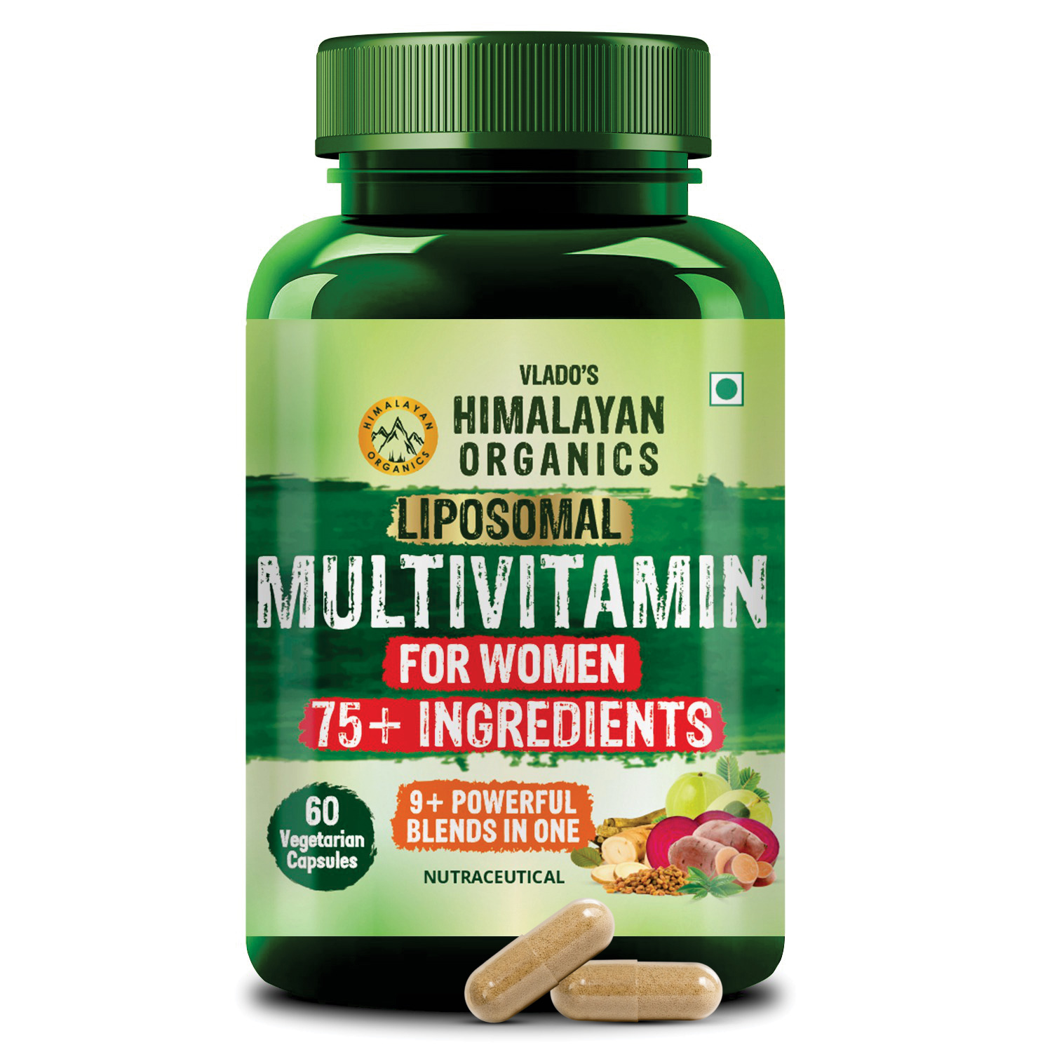Liposomal Multivitamin for Women with 75+ Ingredients | Daily Womens Health Supplement with 9+ Powerful Blends | Energy, Immunity, Hair Skin Nails Support | 60 Vegetarian Capsules