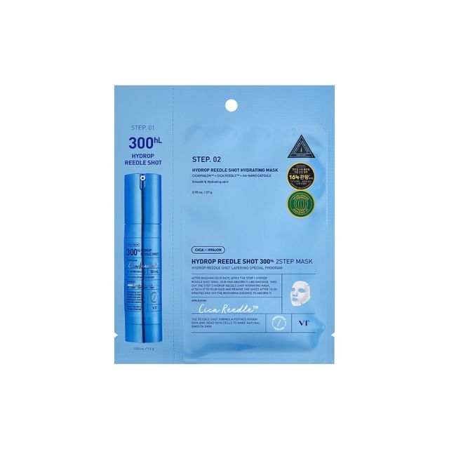 Hydrop Reedle Shot 300hl 2-Step Mask | Hydrating | Soothing | Skin Repair | Glow Care | 1.5gm