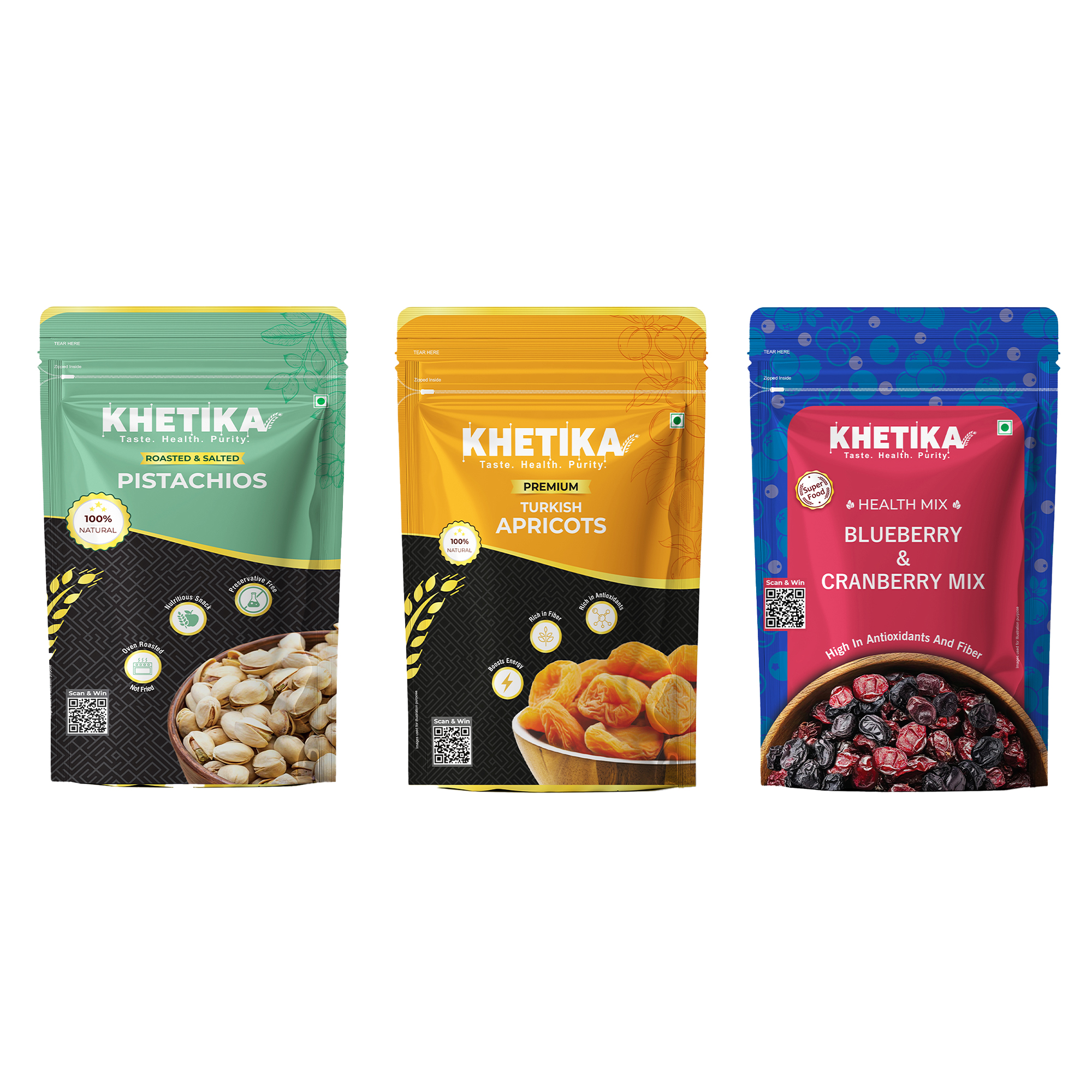 Premium Exotic Dry Fruit Berry Mix 200gm Each