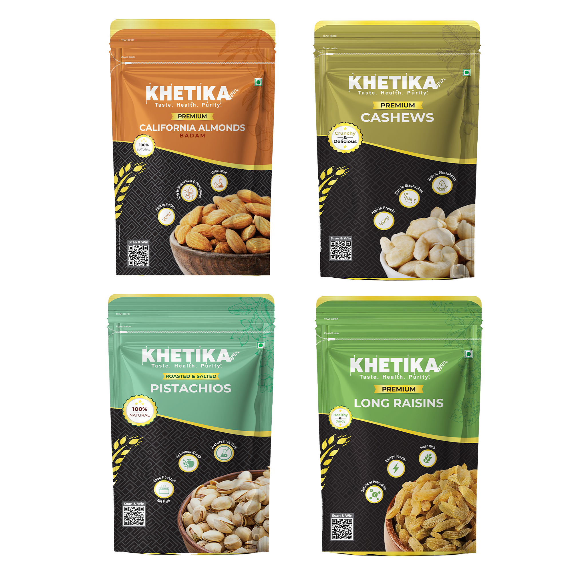 Premium Grand Dry Fruits Combo 200gm Each