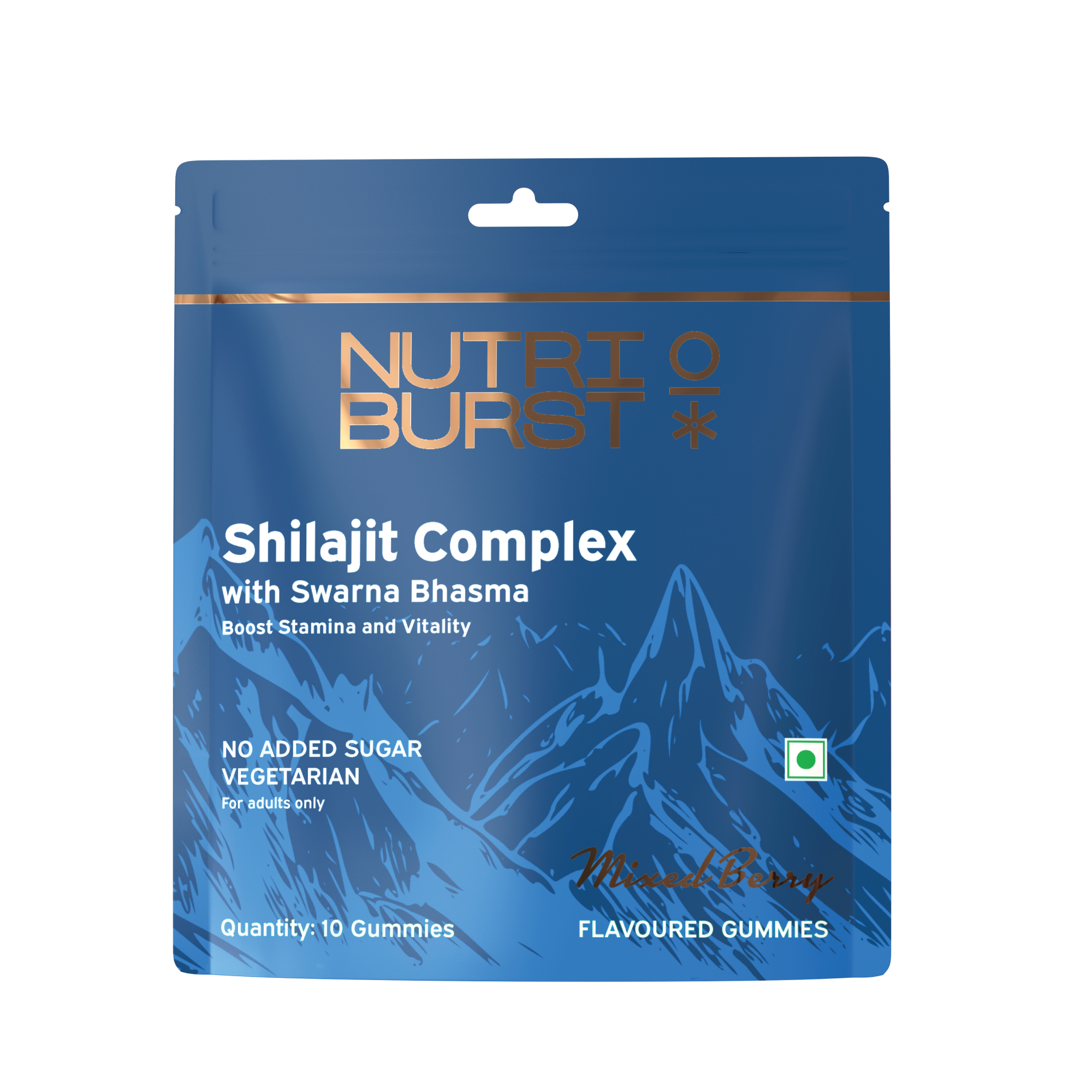 Shilajit Resin Gummies, Ayurvedic Herbal Blend with Swarna Bhasma, KSM-66 Ashwagandha, Black Musli and Ginger, Natural Energy Vitality Boost, Mixed-Berry Flavor 10 Gummies