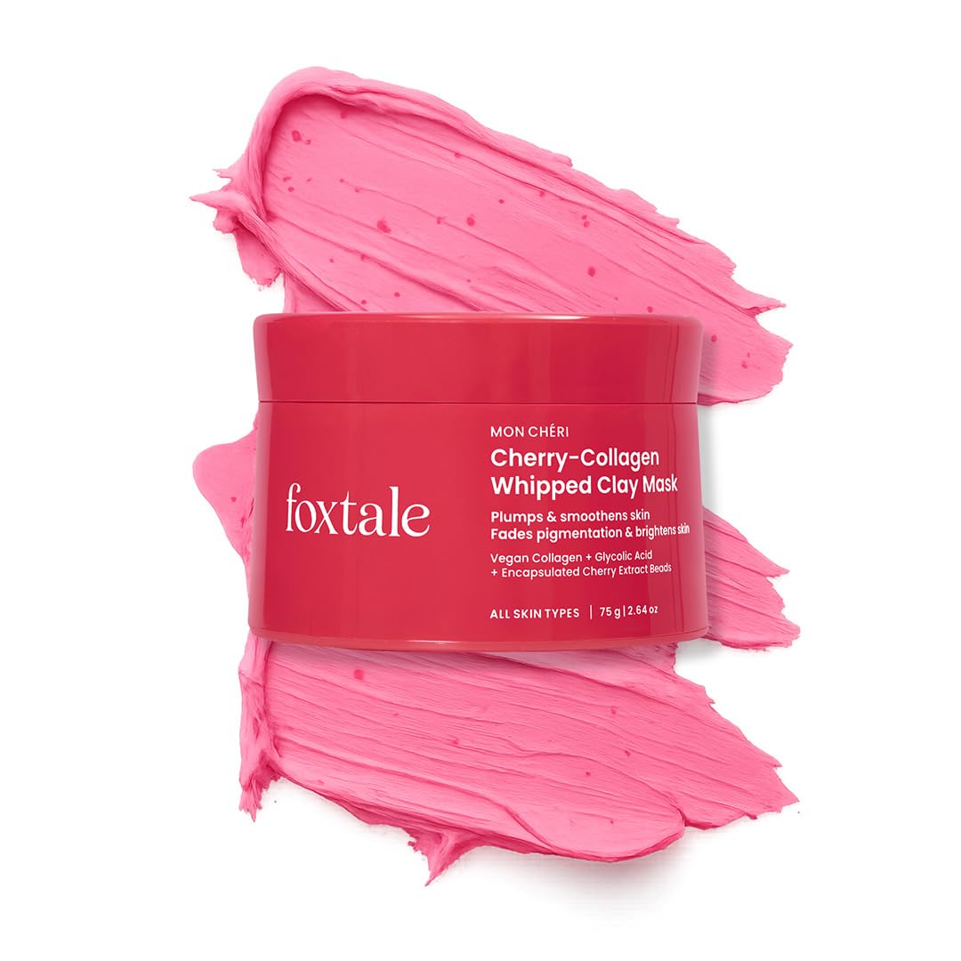 Cherry-Collagen Whipped Clay Mask | Plumps, Firms, Hydrates 75gm