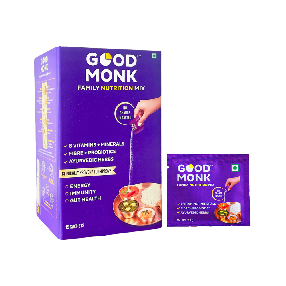 Family Nutrition Mix: Clinically Proven to improve Energy, Immunity Gut Health | 15 Sachets
