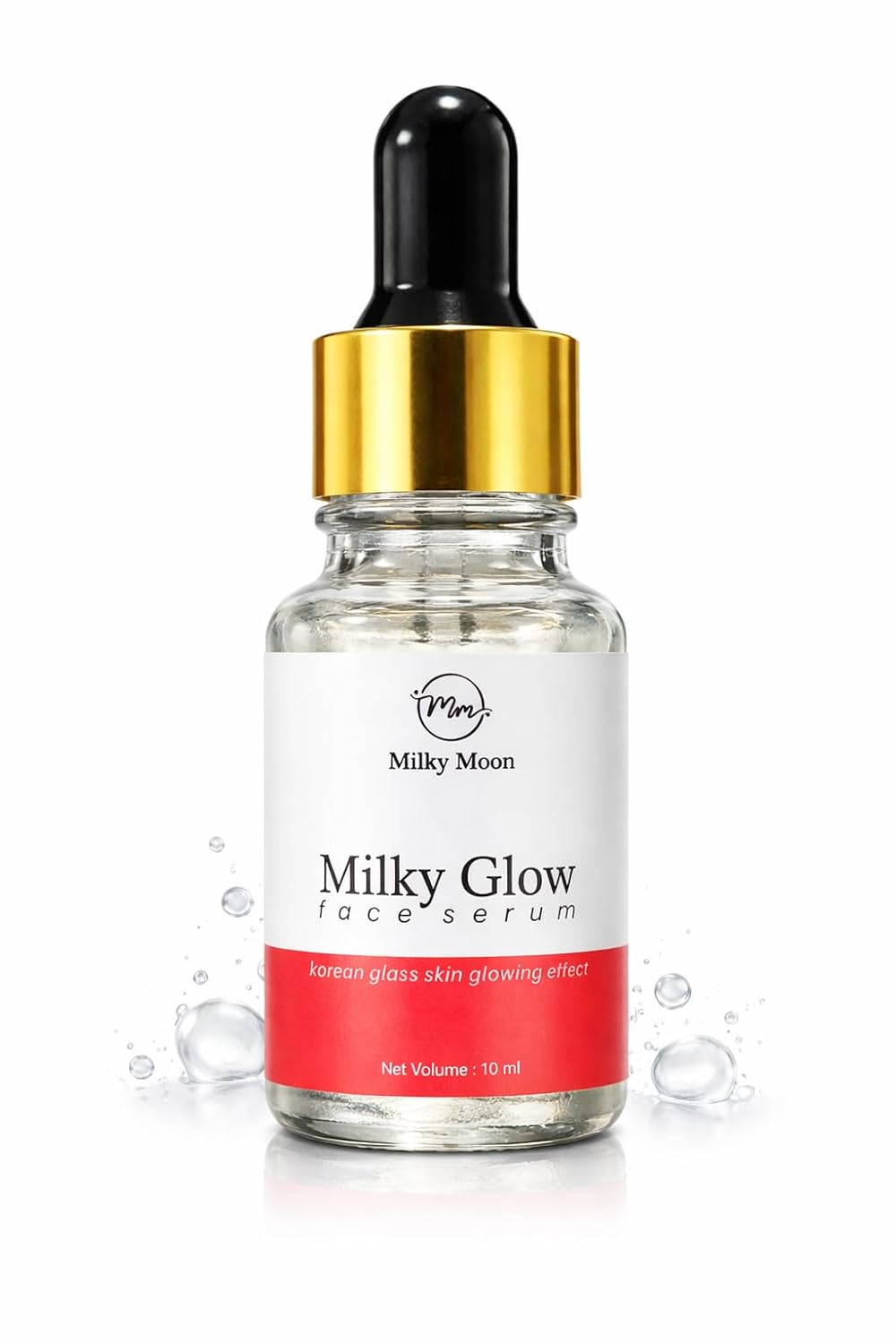 Milky Glow Face Serum, Korean Glass Skin Glowing Effect, Brightens Skin, Deep Hydration 10ml